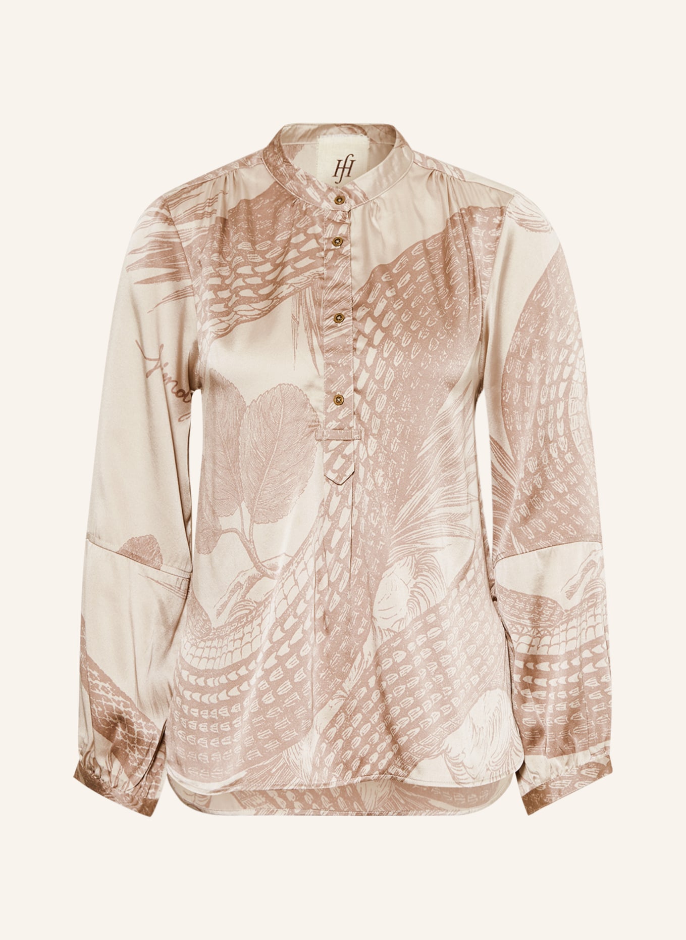 friendly hunting Silk blouse, Color: ROSE/ DUSKY PINK (Image 1)