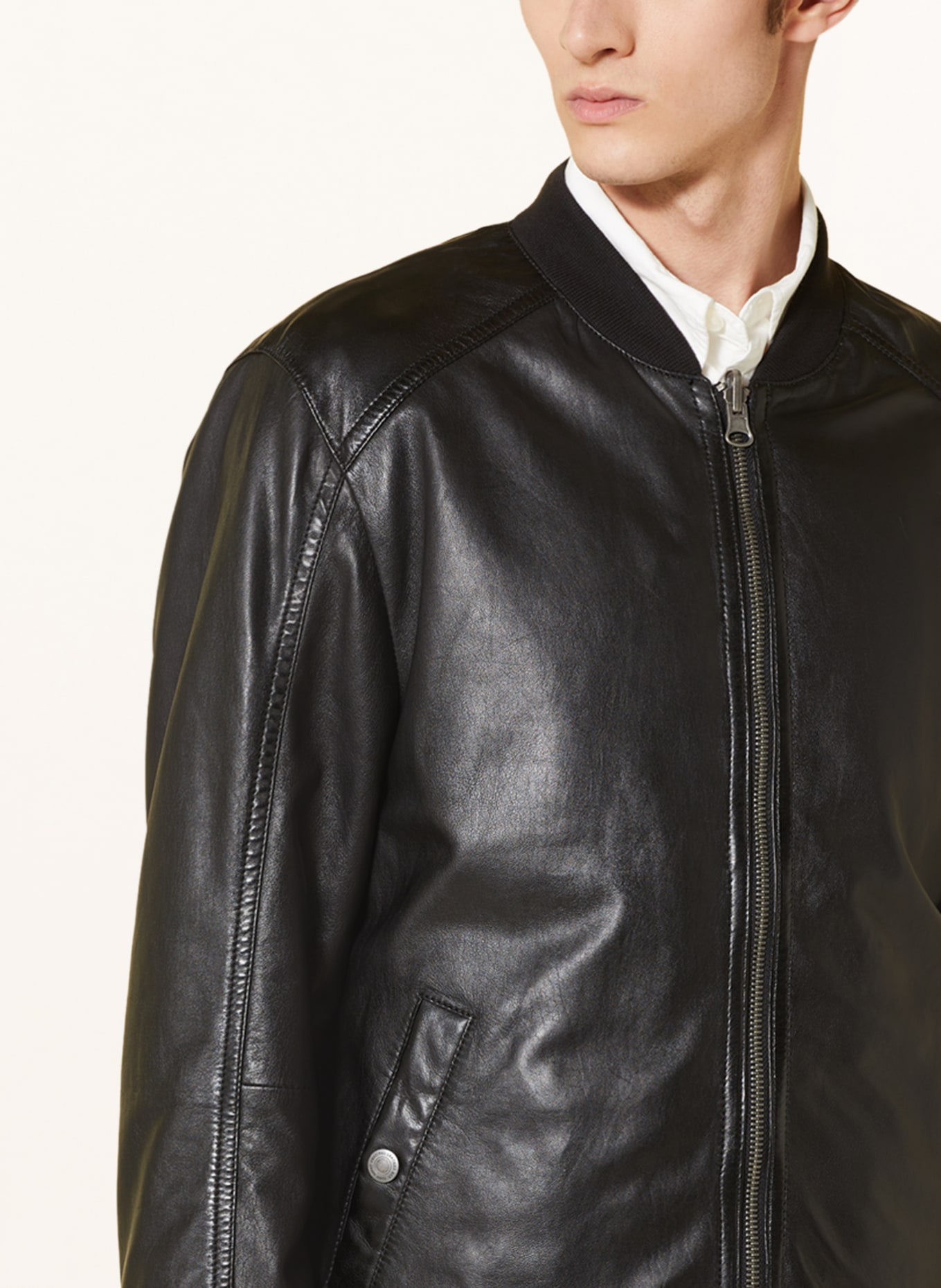 Reversible shop leather jacket