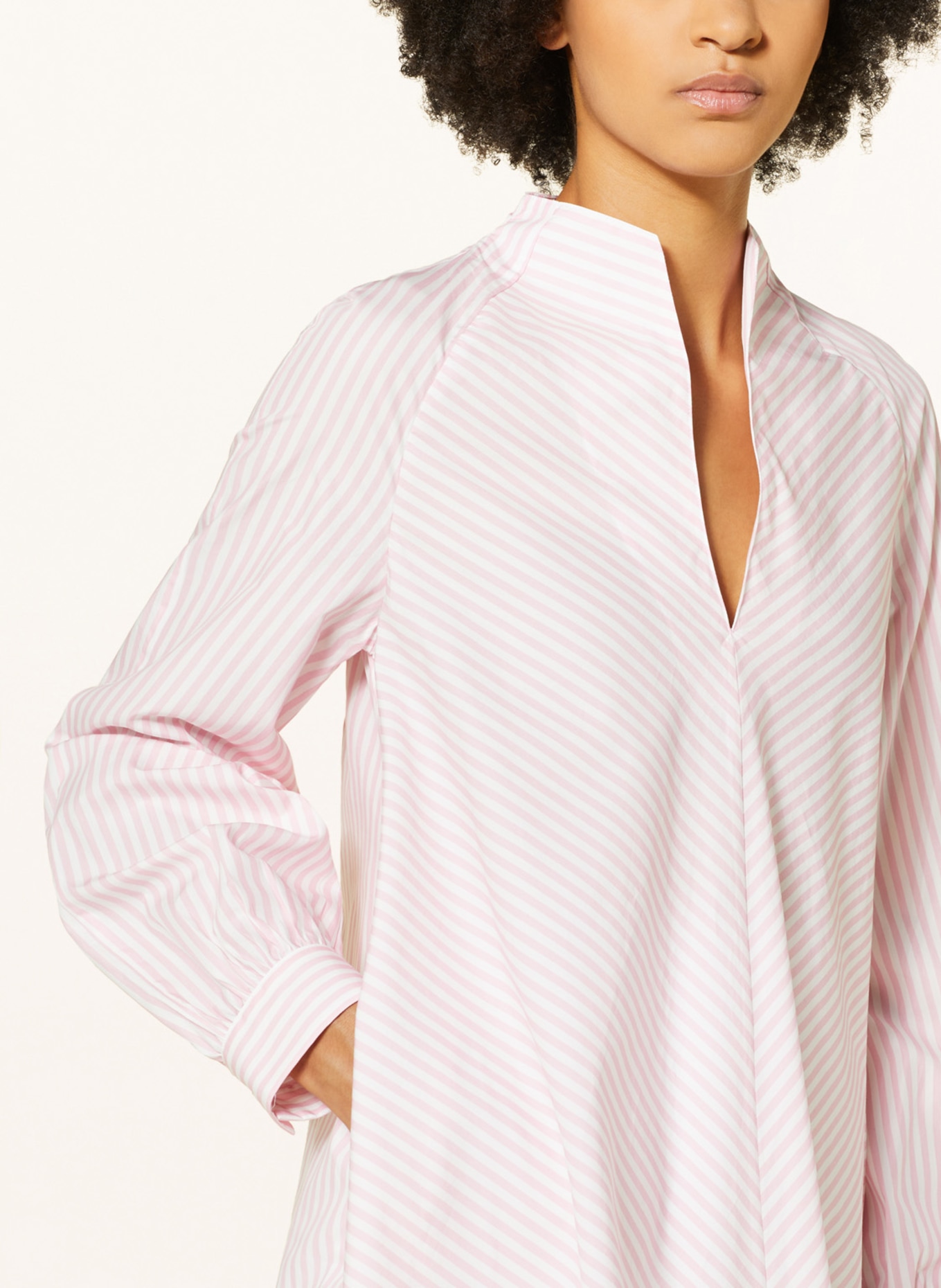 van Laack Shirt blouse AGNIS, Color: WHITE/ LIGHT PINK (Image 4)