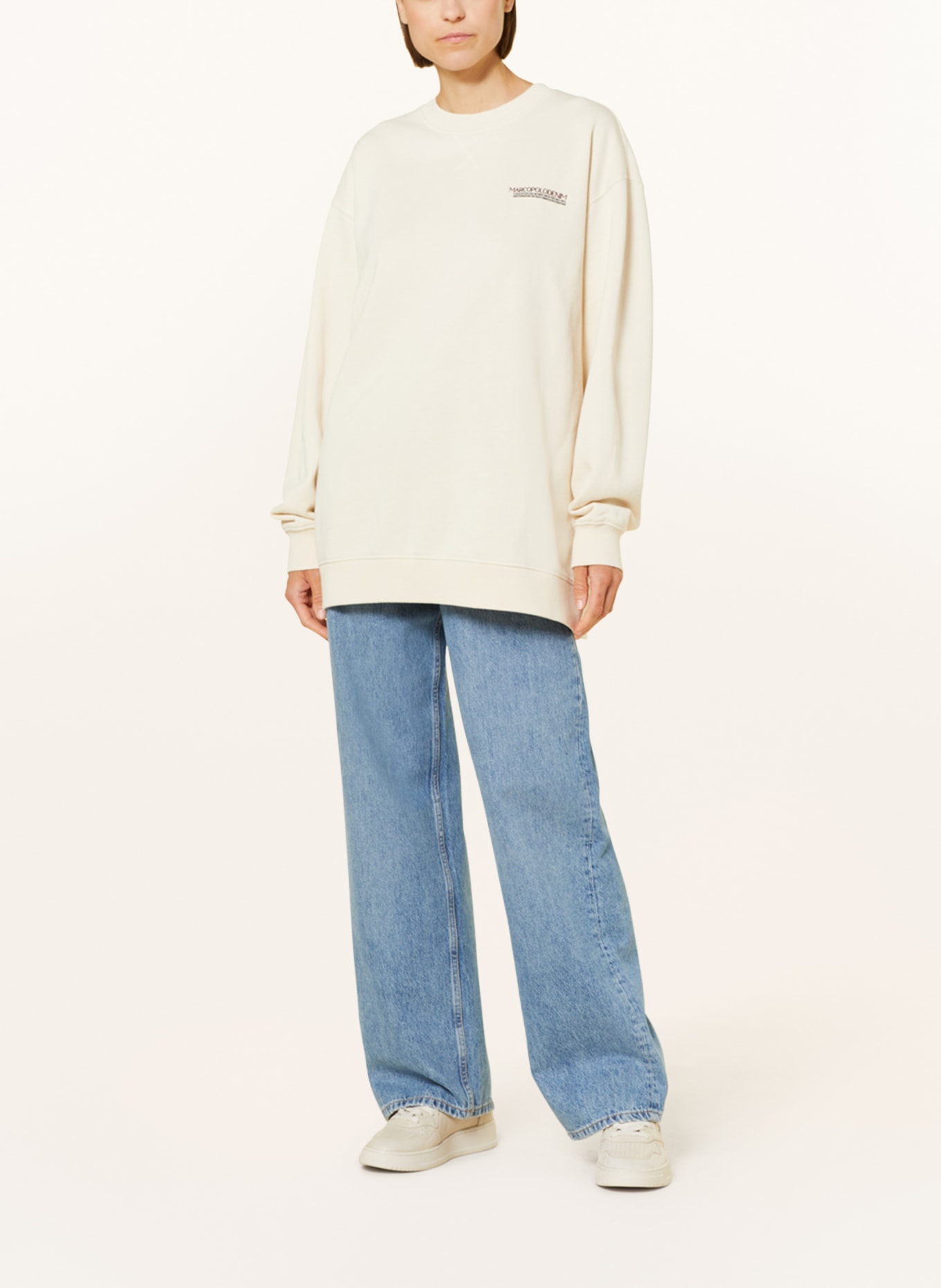 Marc O'Polo DENIM Oversized sweatshirt, Color: 121 white blush (Image 3)