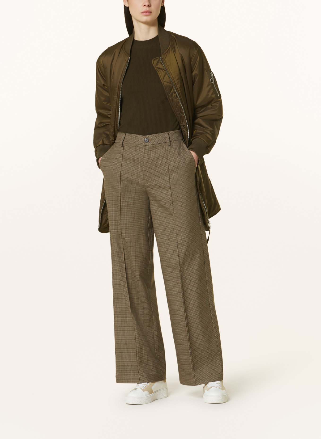 Marc O'Polo DENIM Wide leg trousers, Color: OLIVE/ KHAKI (Image 2)