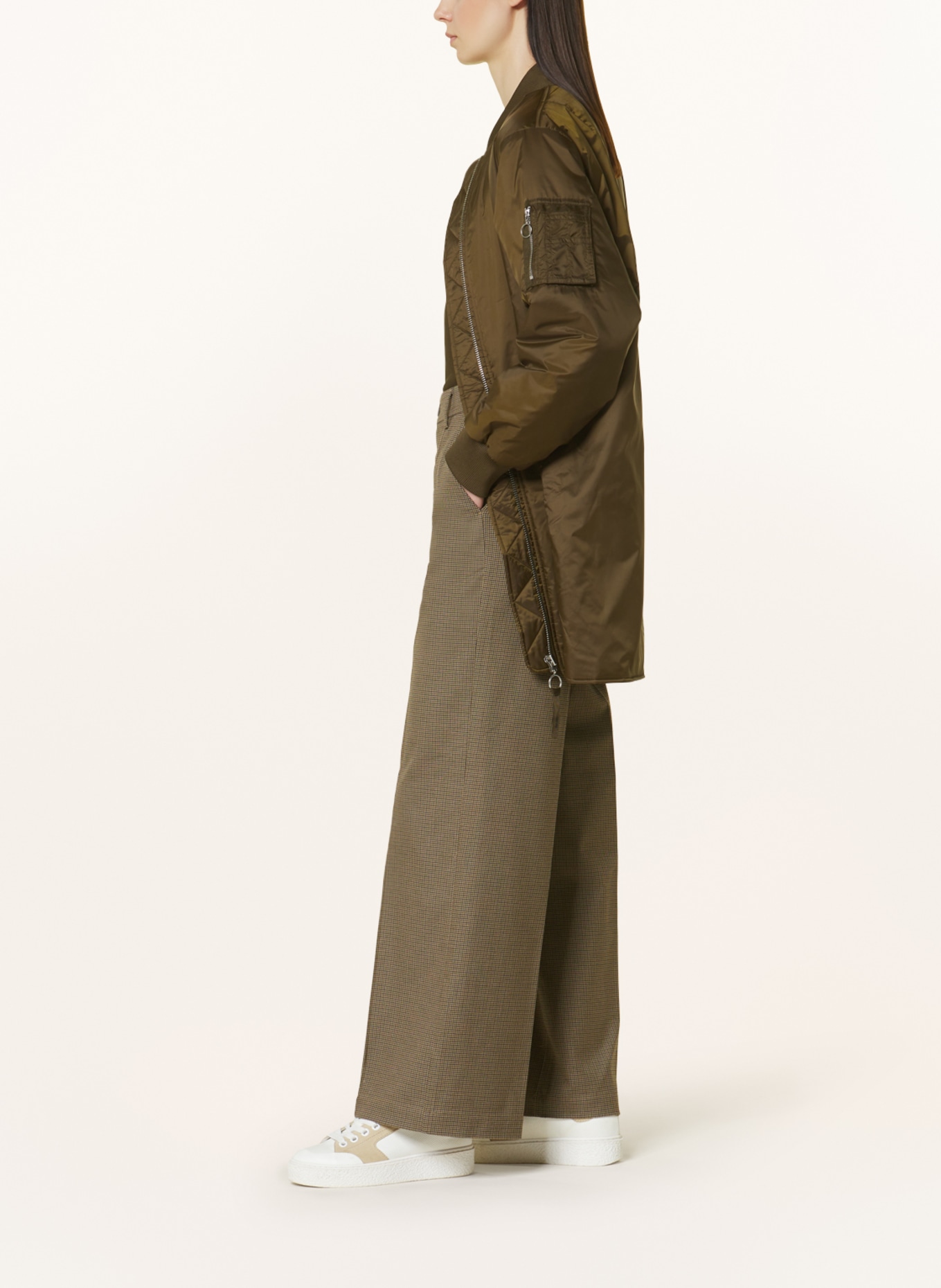 Marc O'Polo DENIM Wide leg trousers, Color: OLIVE/ KHAKI (Image 4)