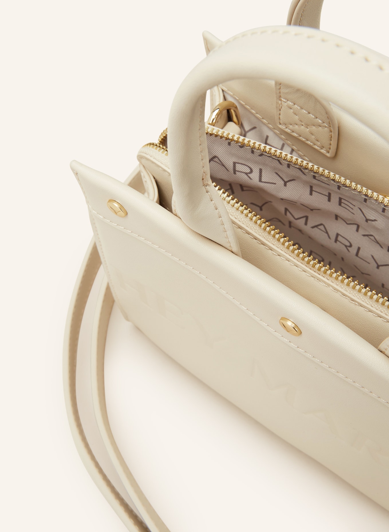HEY MARLY Handbag CLASSY SIGNATURE MINI, Color: CREAM (Image 3)