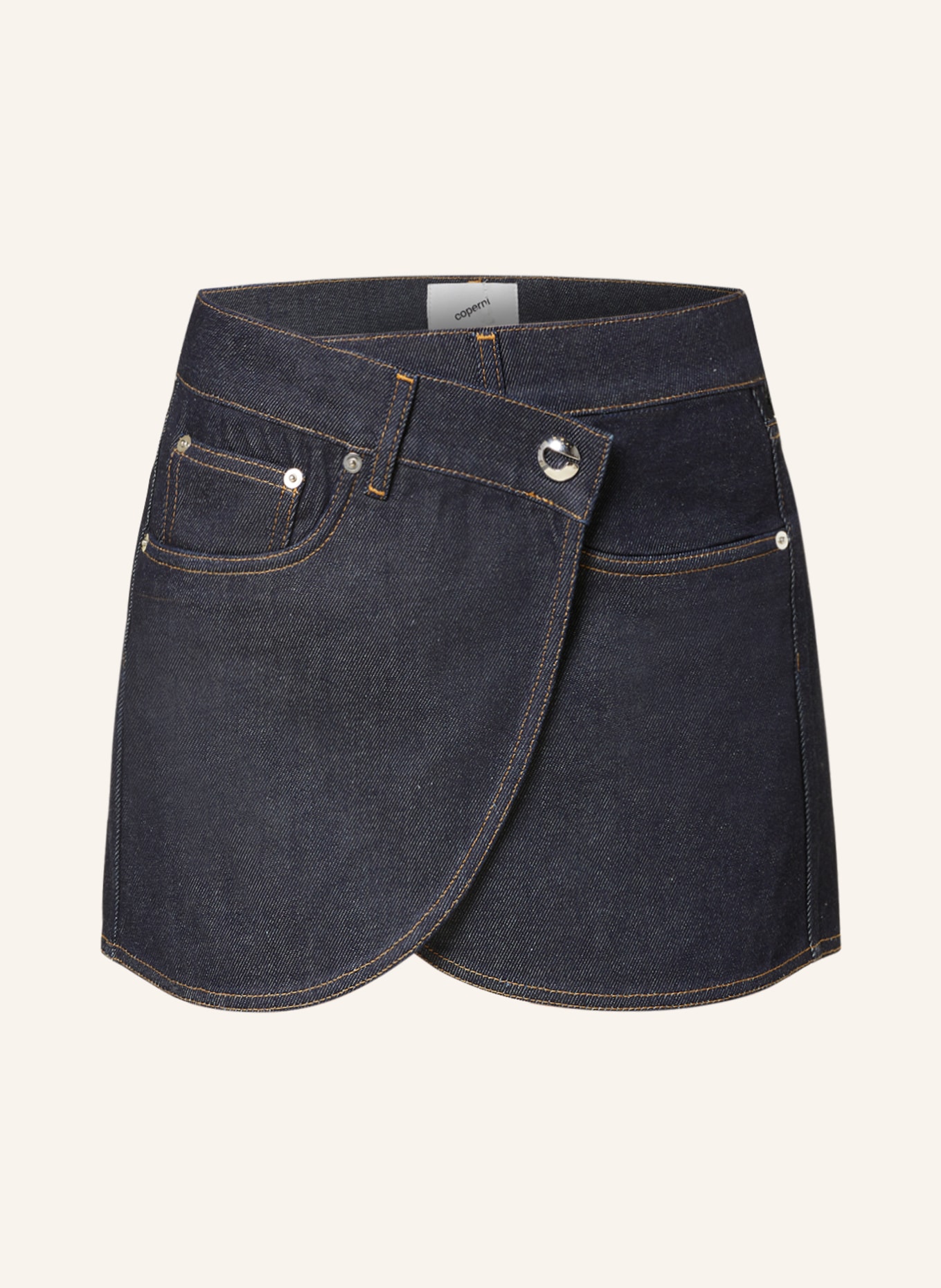 coperni Spódnica jeansowa w stylu kopertowym, Kolor: 216D DARK NAVY (Obrazek 1)