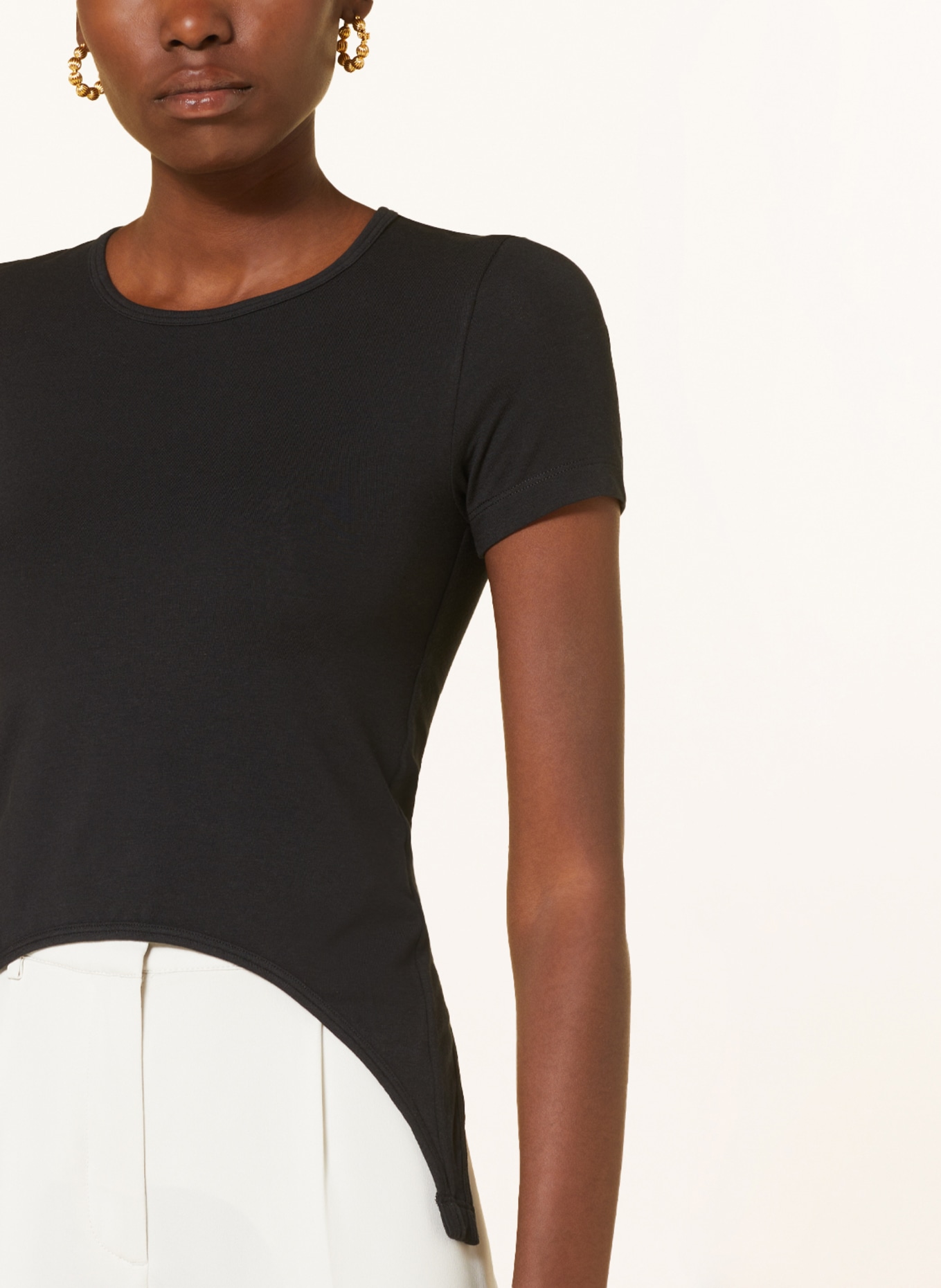HELMUT LANG Cropped shirt with cut-out, Color: BLACK (Image 4)