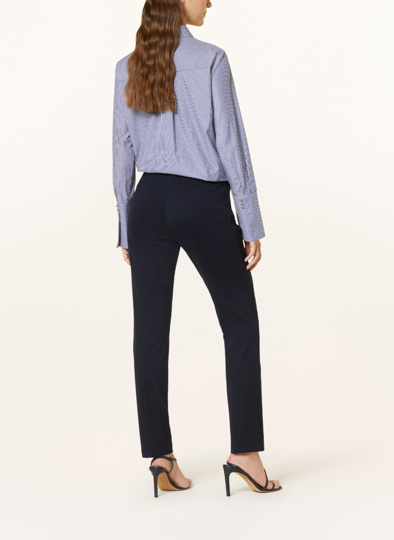 ELENA MIRO Jersey pants, Color: DARK BLUE (Image 3)