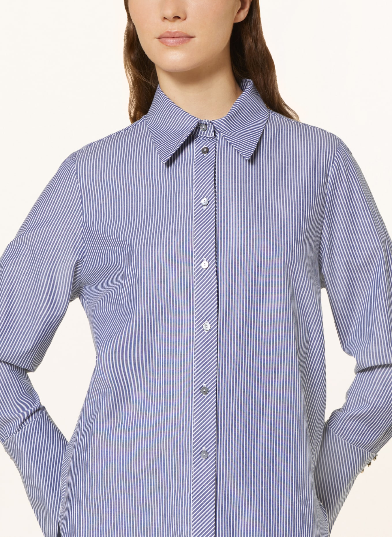 ELENA MIRO Shirt blouse, Color: BLUE/ WHITE (Image 4)