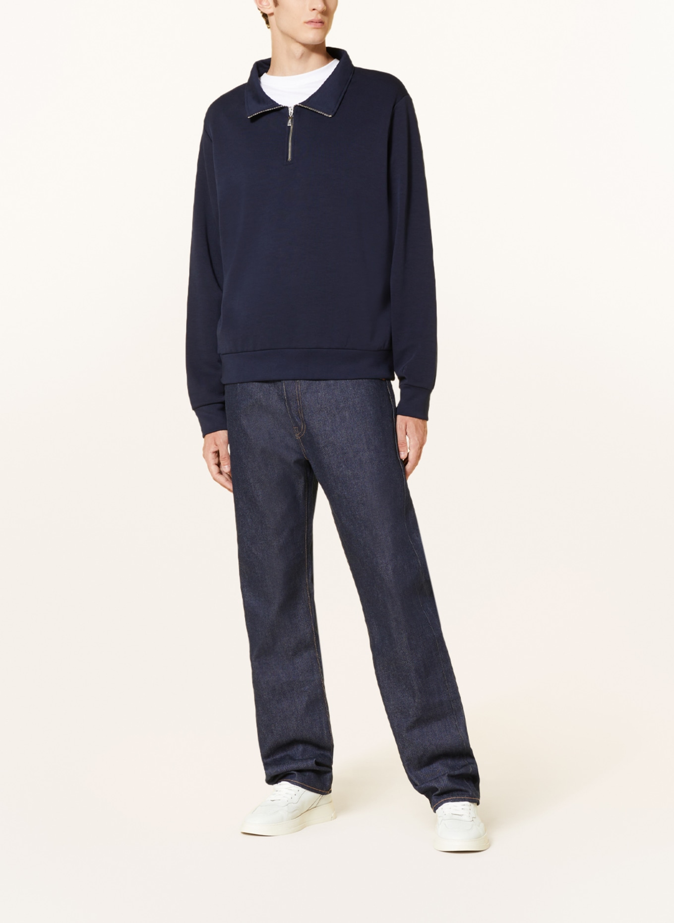 PAUL Jersey half-zip sweater, Color: DARK BLUE (Image 2)