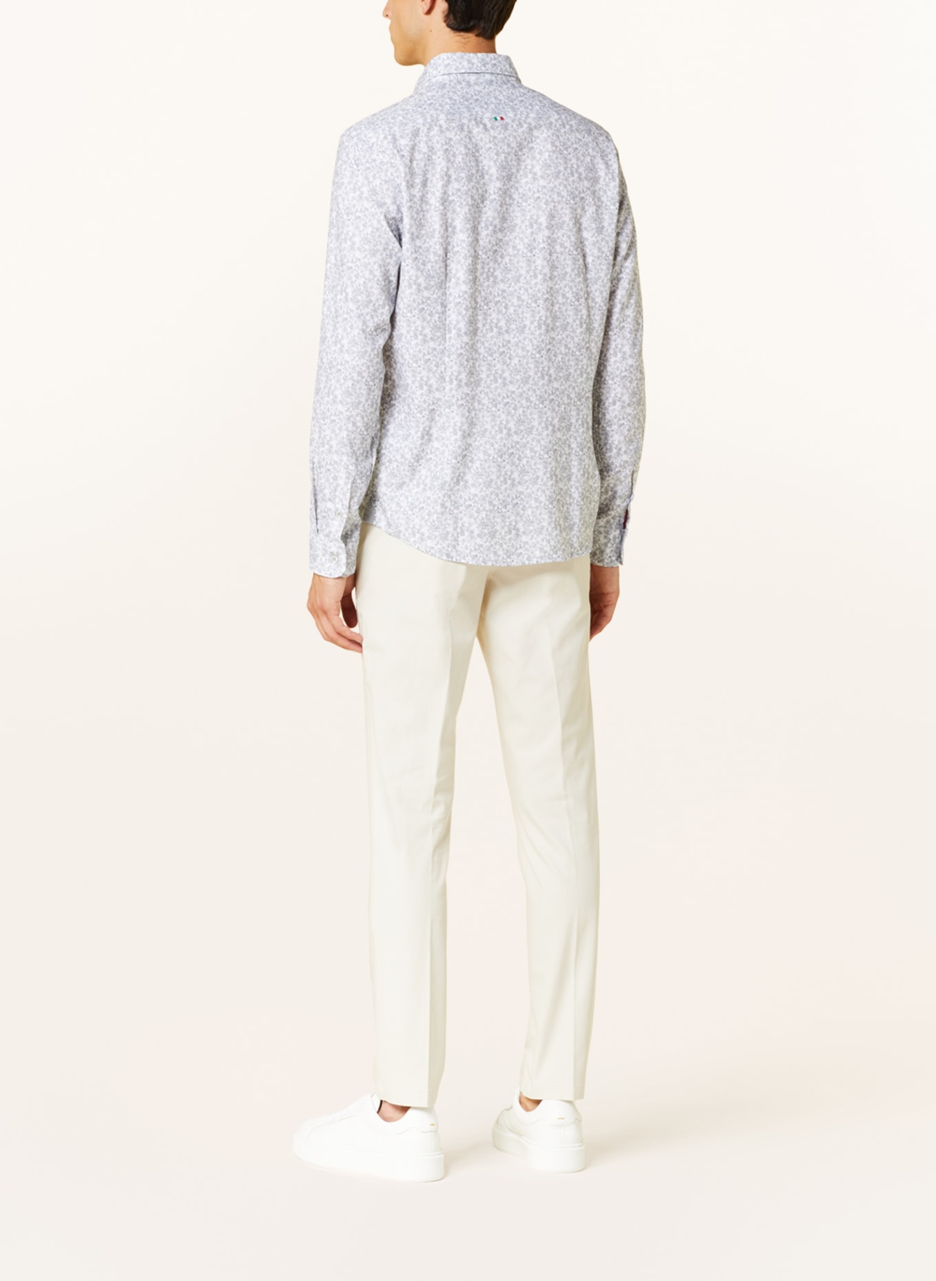 FIL NOIR Shirt TREVISO shaped fit, Color: WHITE/ LIGHT GRAY (Image 3)