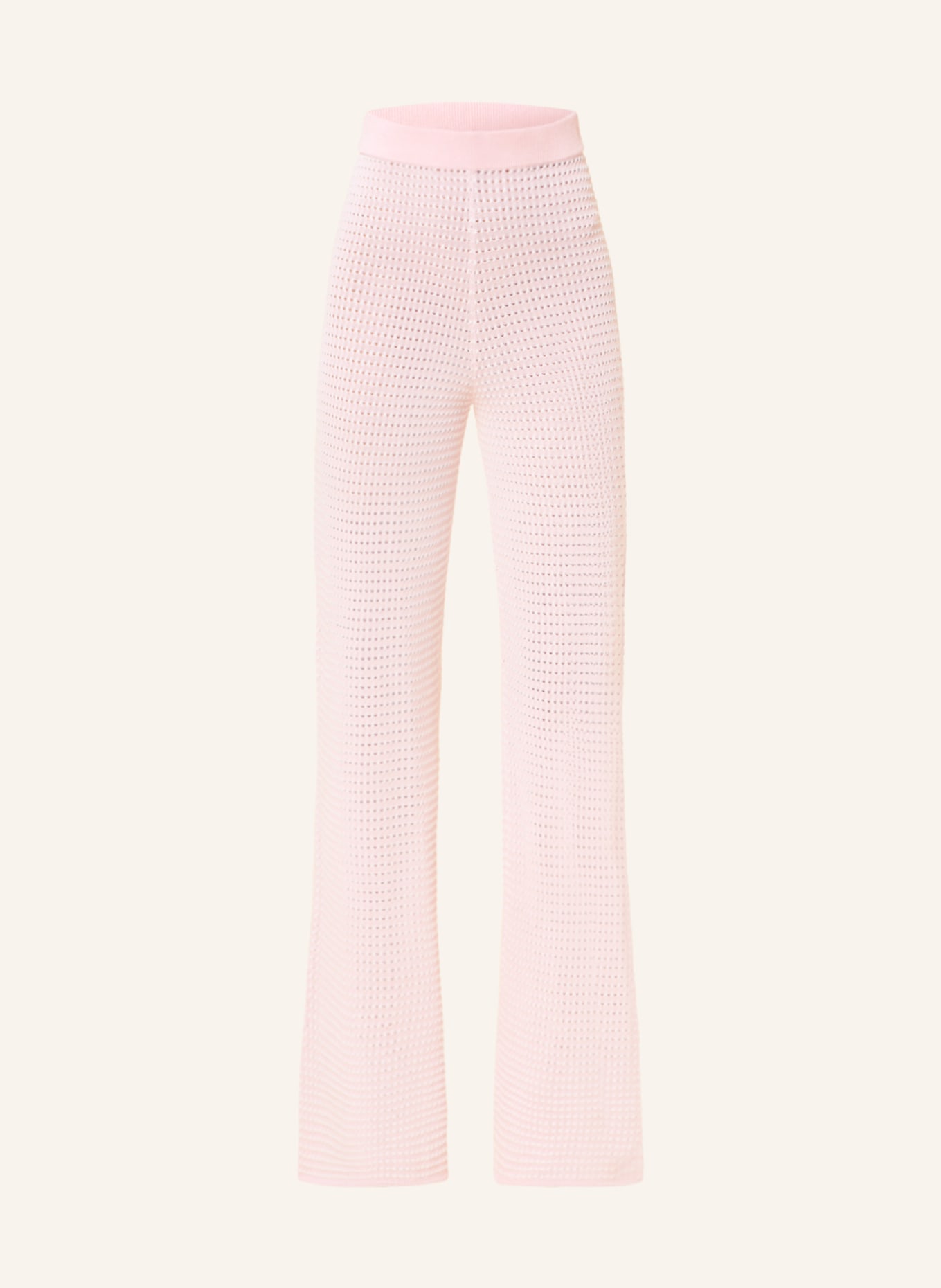 REMAIN Knit trousers, Color: LIGHT PINK/ WHITE (Image 1)