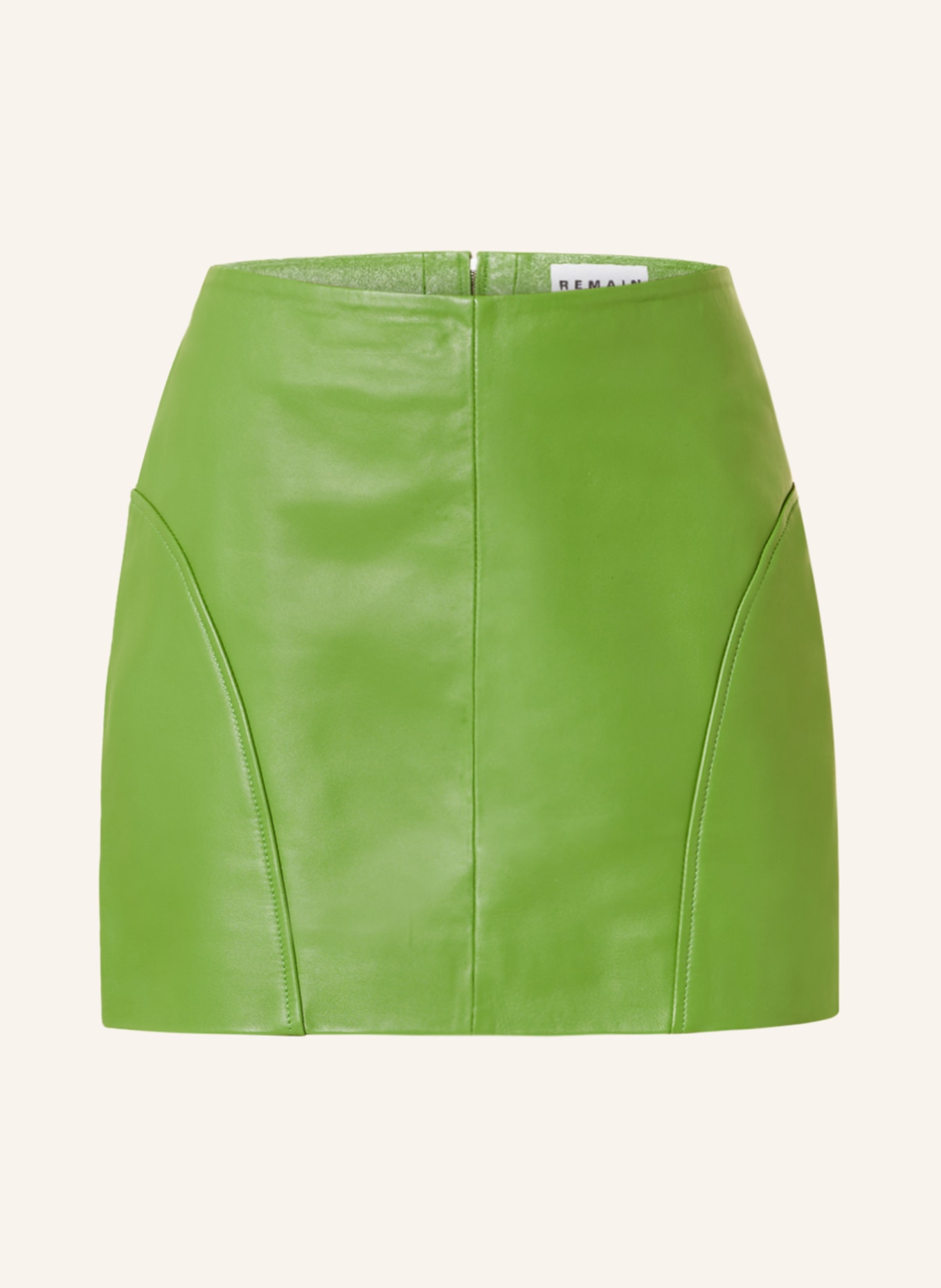 REMAIN Leather skirt, Color: GREEN (Image 1)