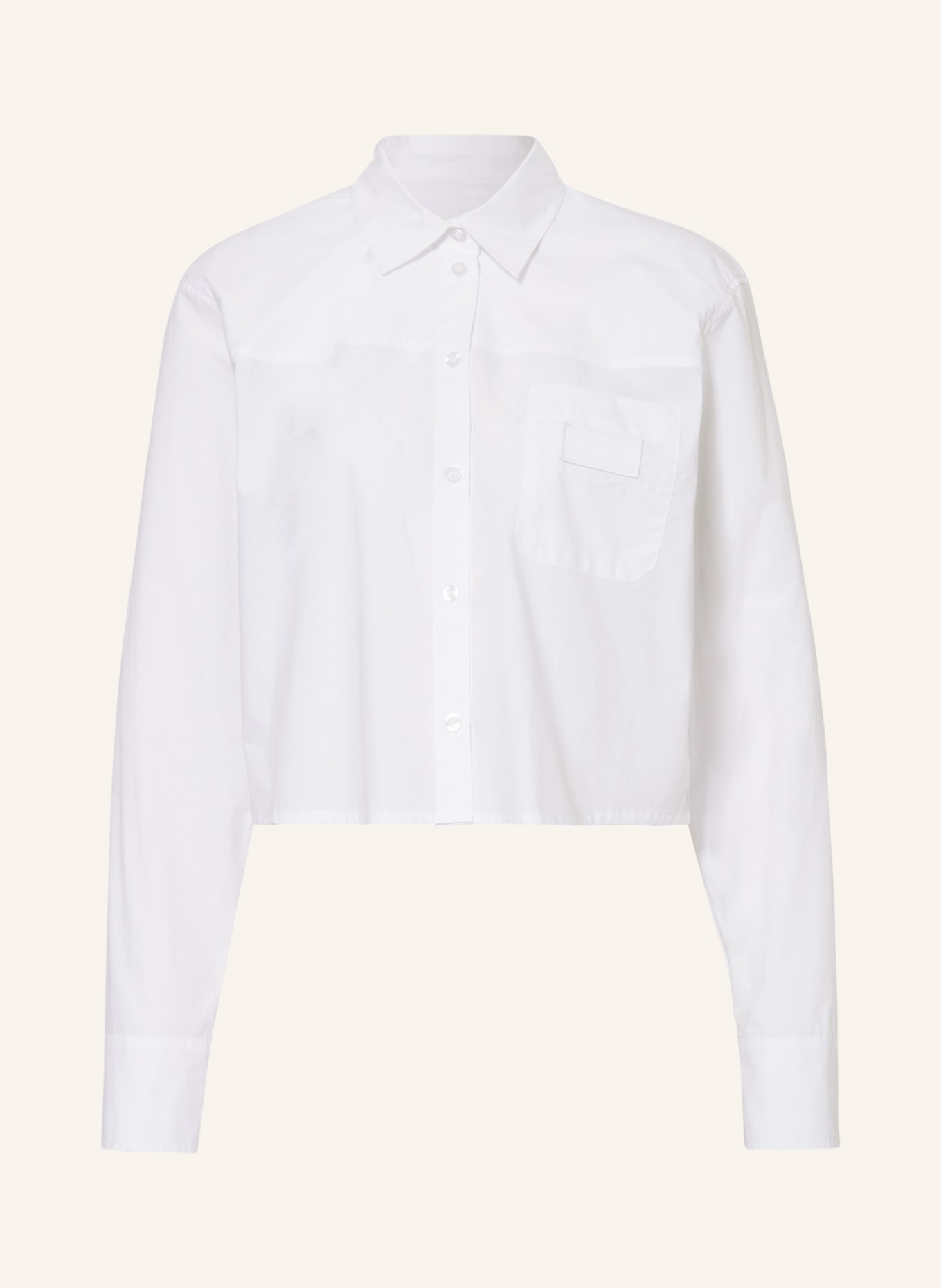 REMAIN Cropped shirt blouse, Color: WHITE (Image 1)
