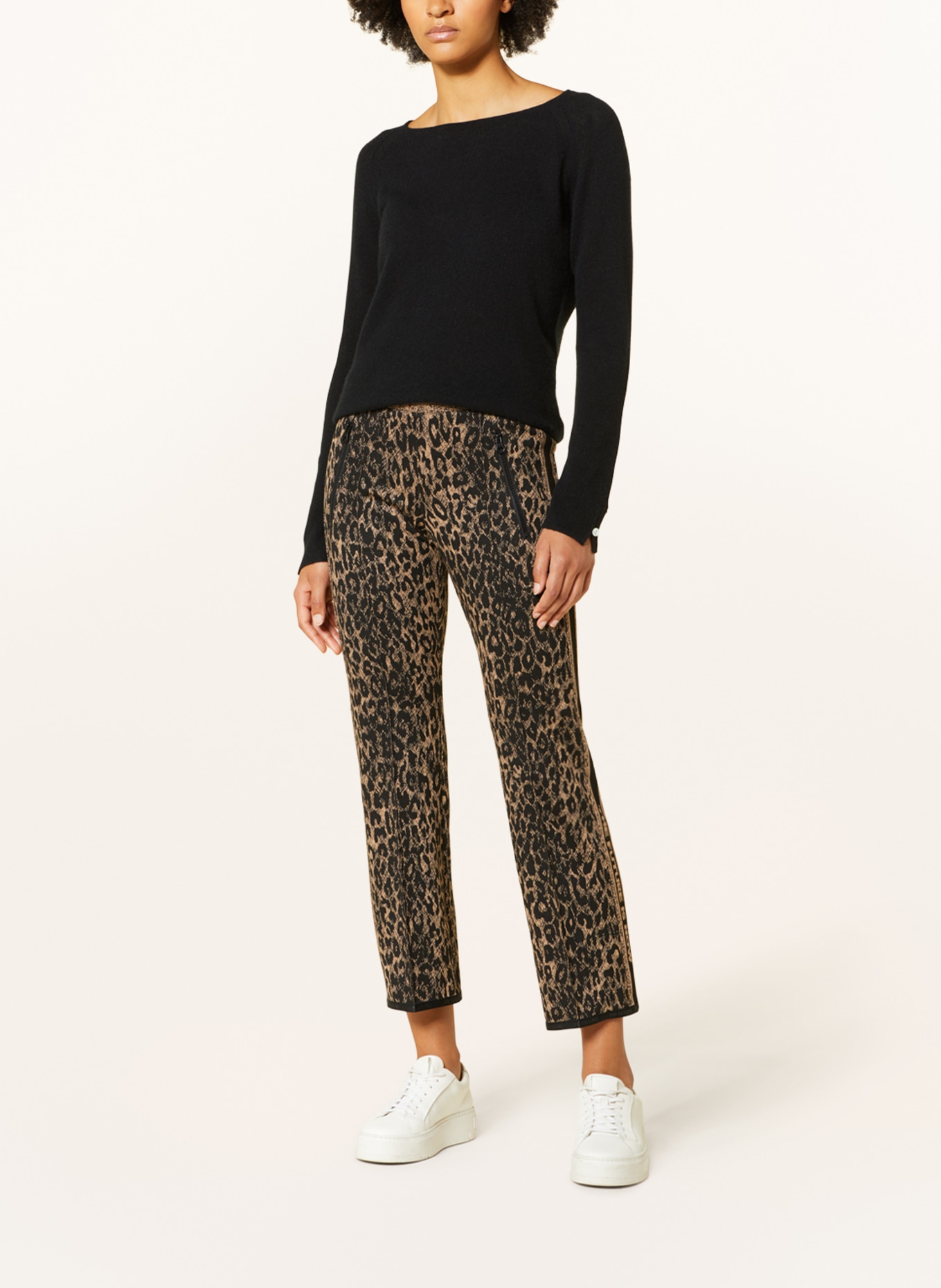CAMBIO Trousers RANEE, Color: BLACK/ BEIGE (Image 2)