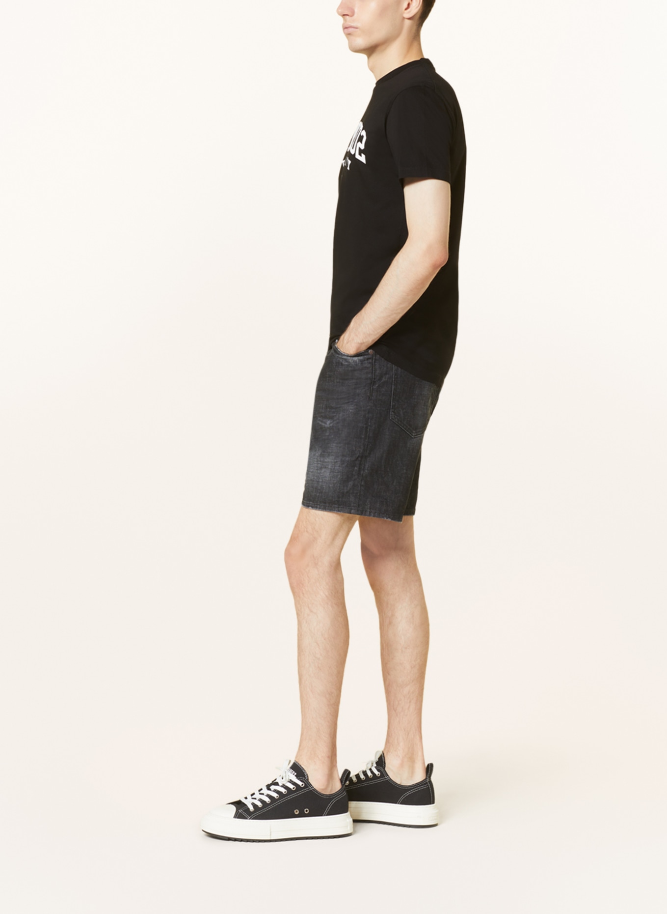 DSQUARED2 Denim shorts MARINE, Color: 900 BLACK (Image 4)