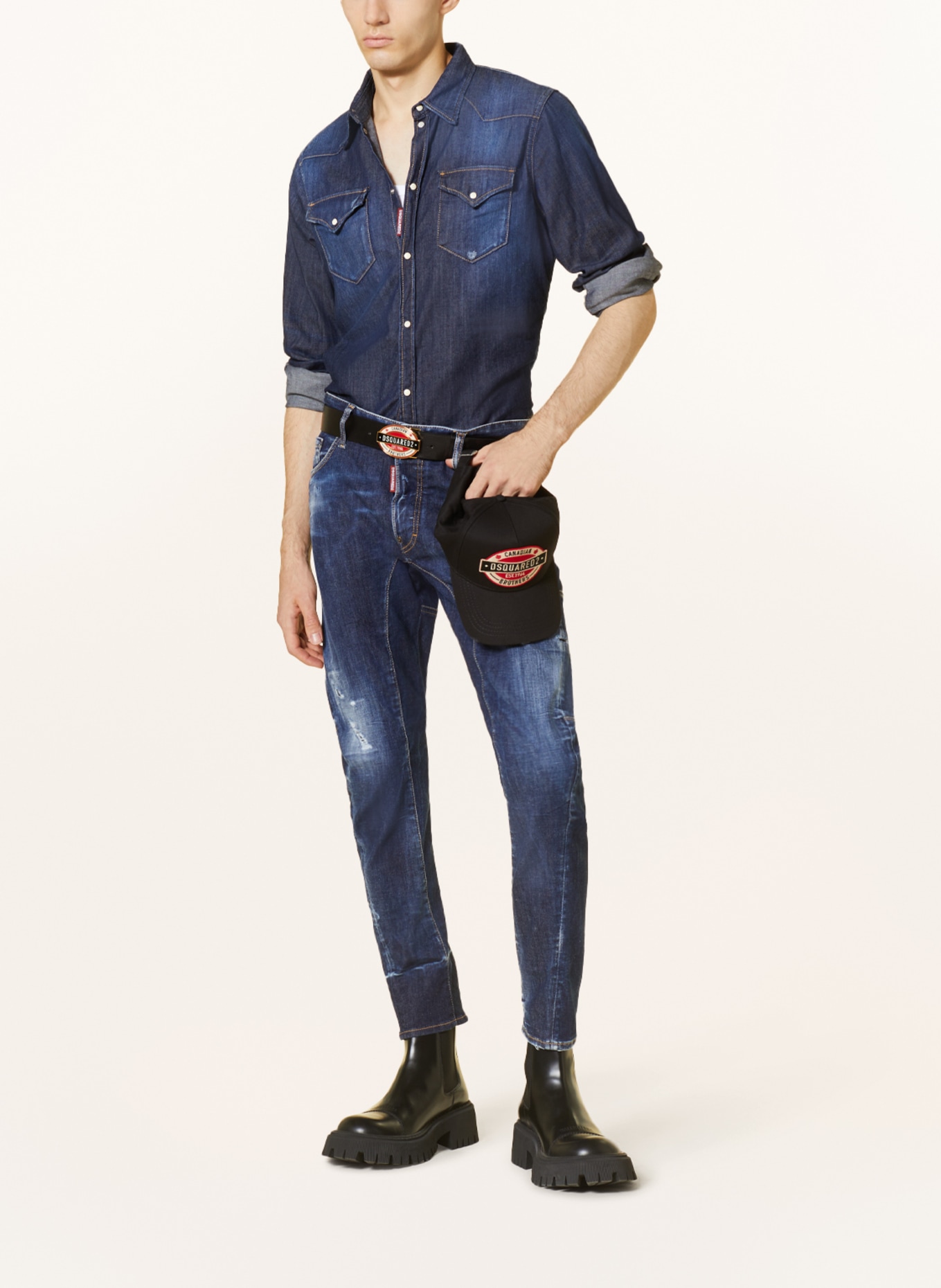 DSQUARED2 Jeans TIDY BIKER Extra Slim Fit, Farbe: 470 NAVY BLUE (Bild 2)