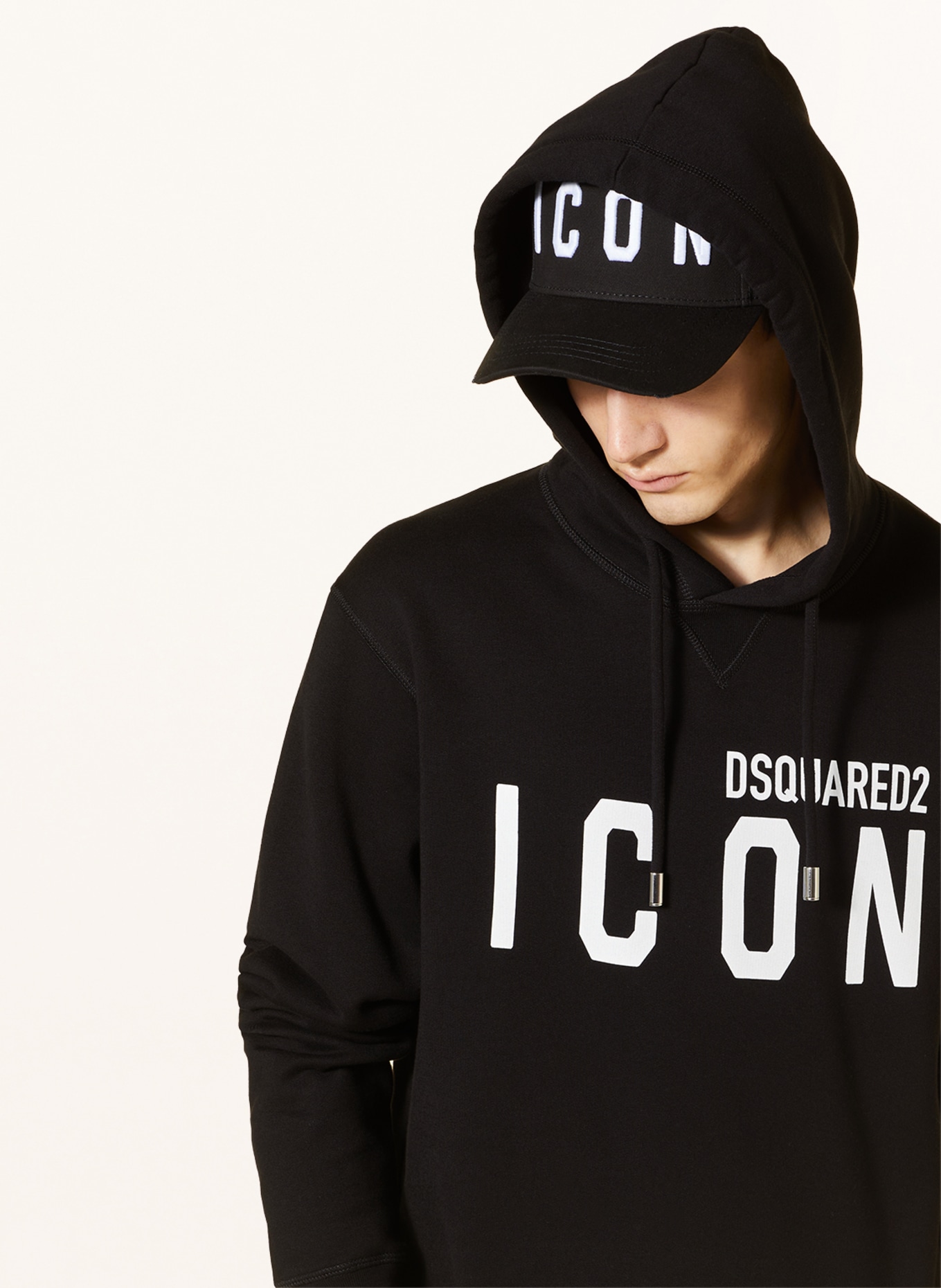 DSQUARED2 Hoodie, Color: BLACK/ WHITE (Image 5)