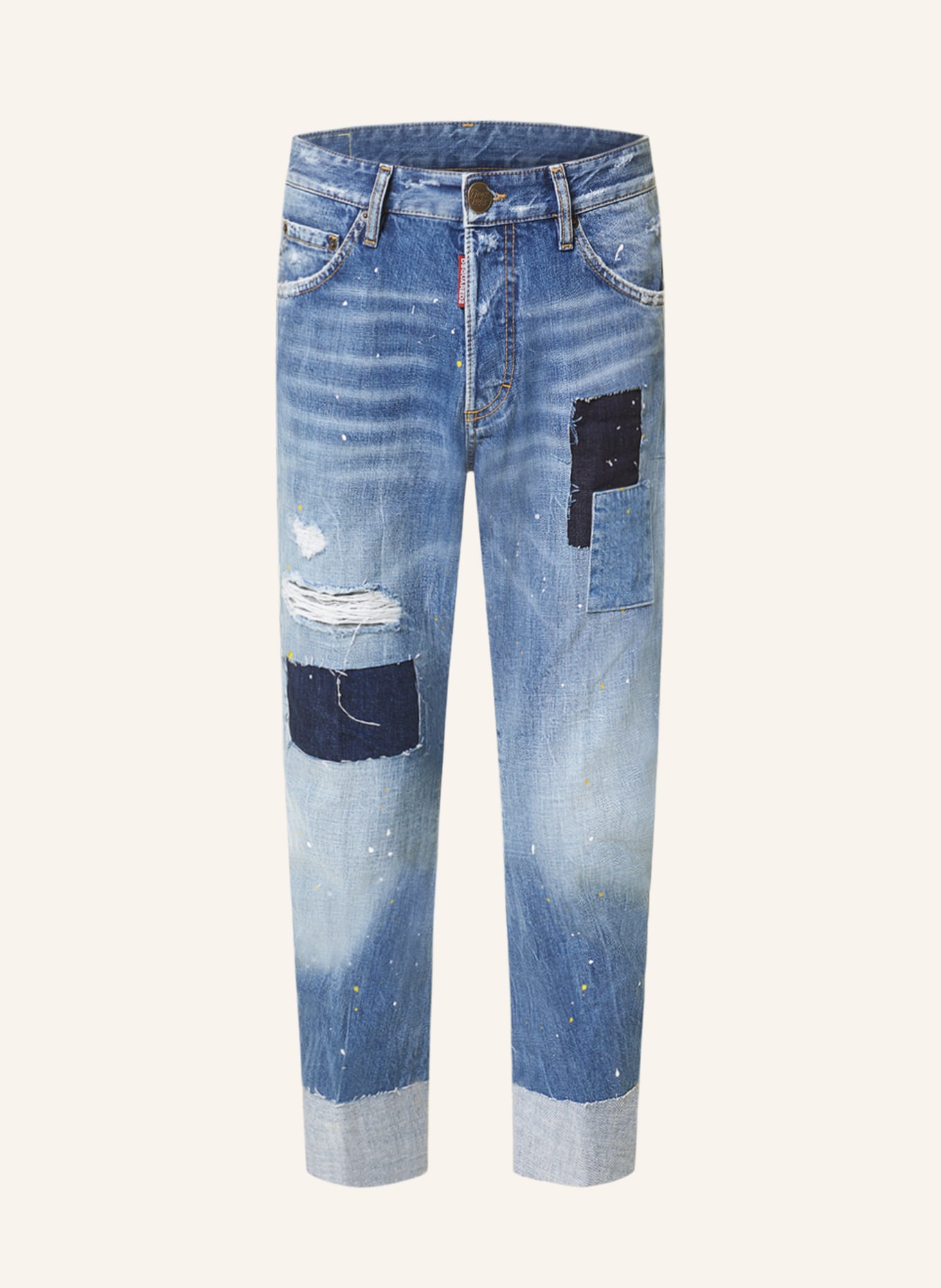 DSQUARED2 Destroyed jeans SAILOR cropped fit, Color: 470 NAVY BLUE (Image 1)