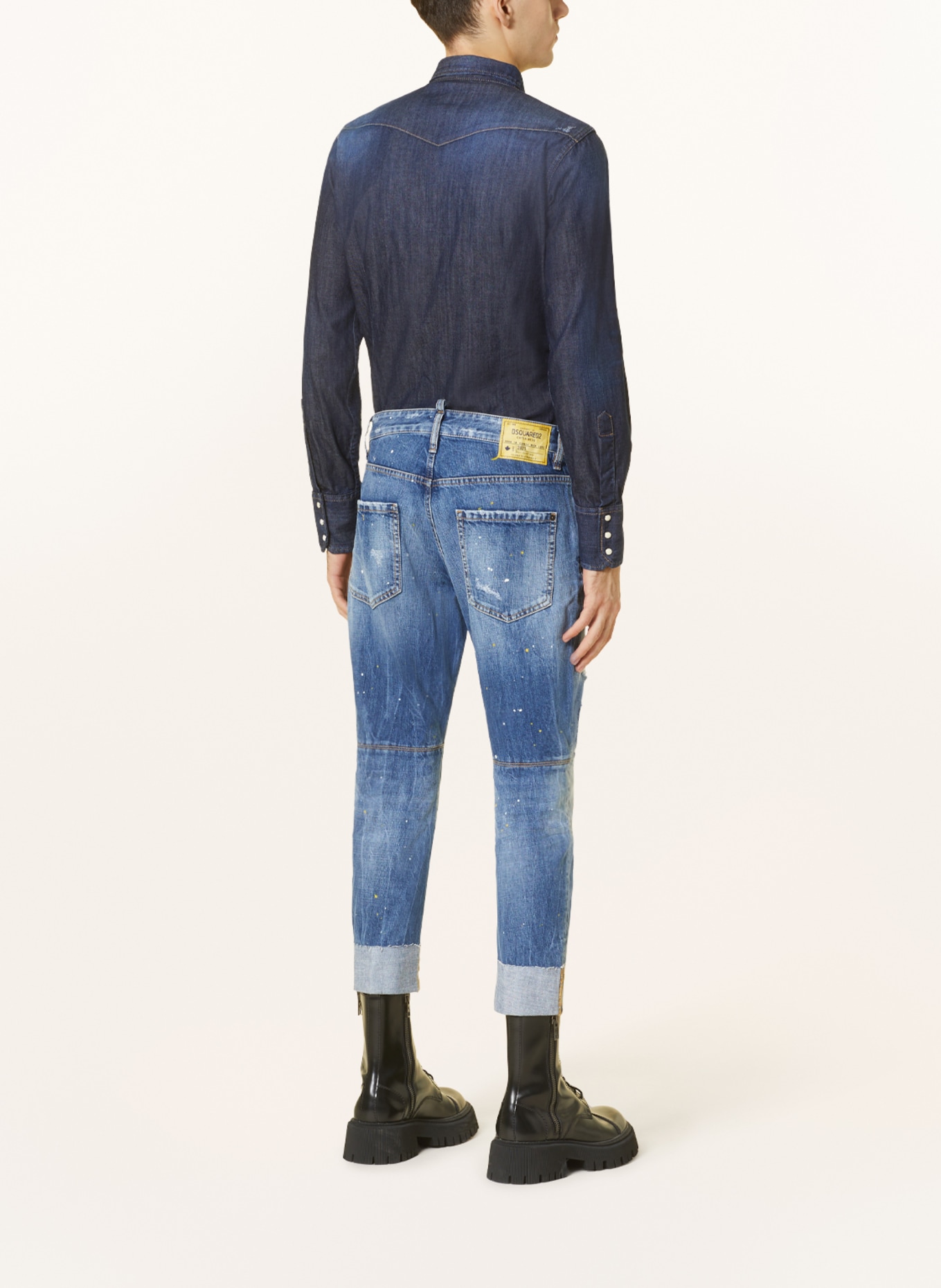 DSQUARED2 Destroyed jeans SAILOR cropped fit, Color: 470 NAVY BLUE (Image 3)