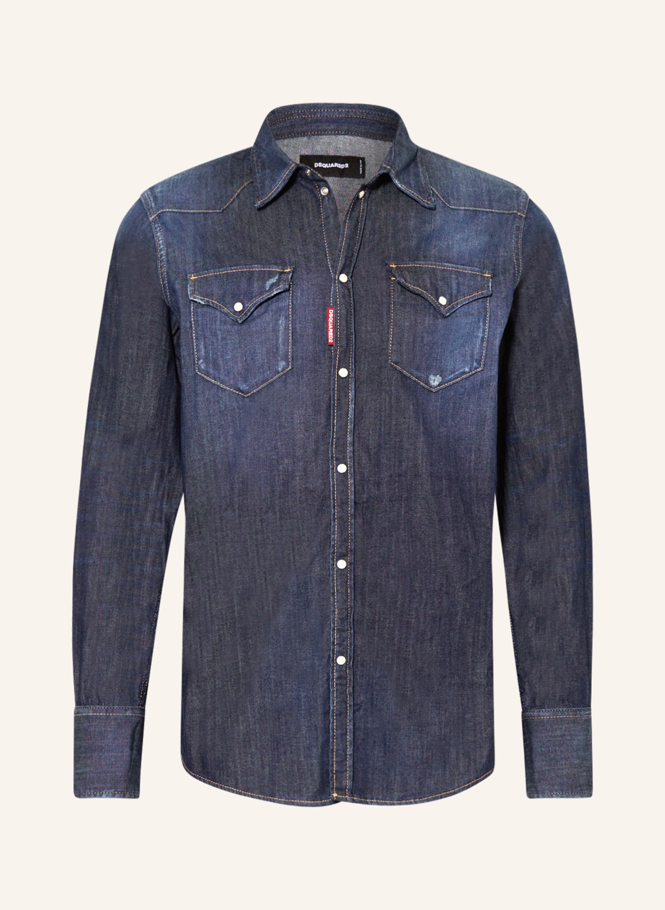 DSQUARED2 Denim shirt regular fit, Color: DARK BLUE (Image 1)