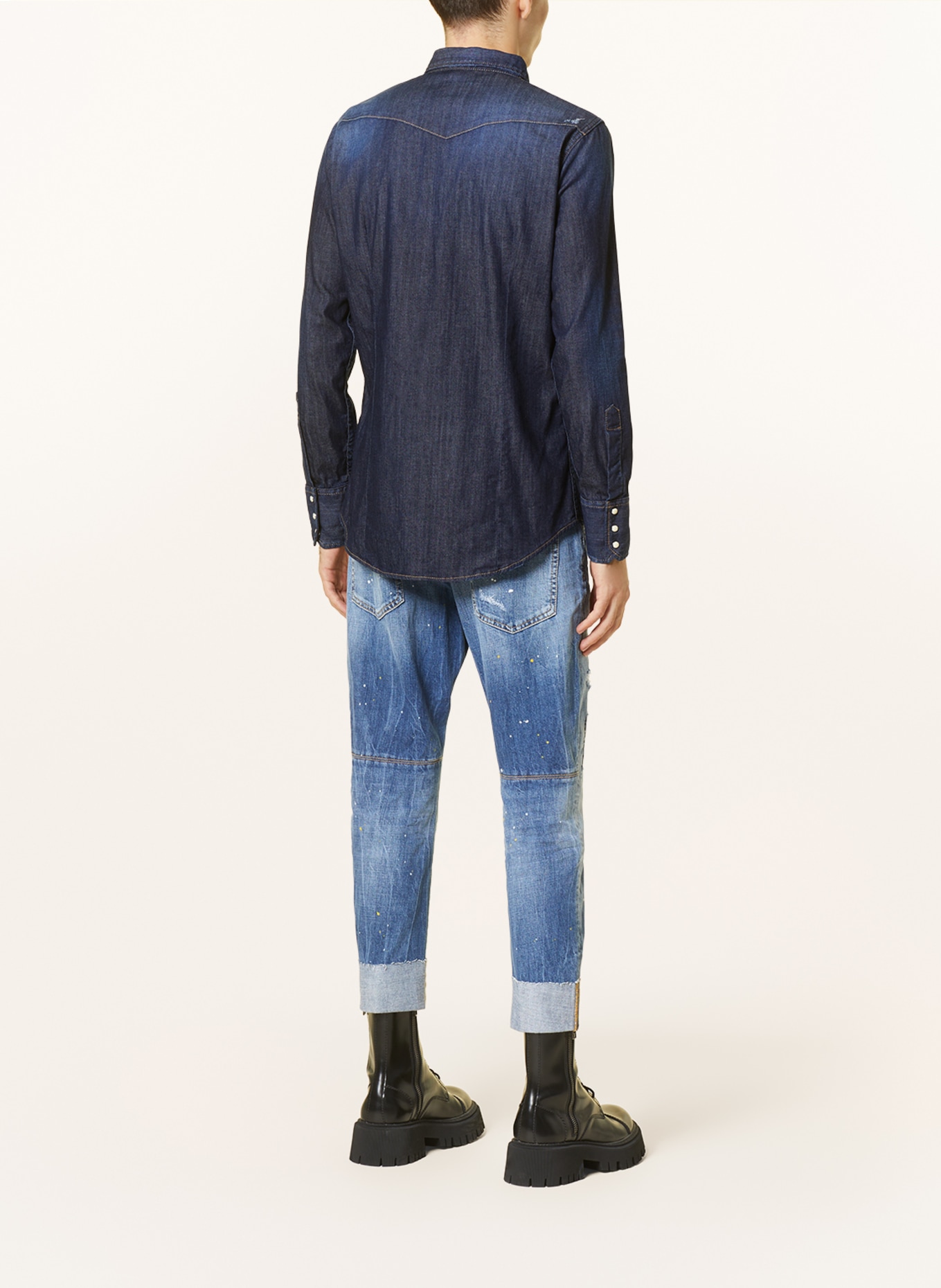 DSQUARED2 Koszula jeansowa regular fit, Kolor: GRANATOWY (Obrazek 3)