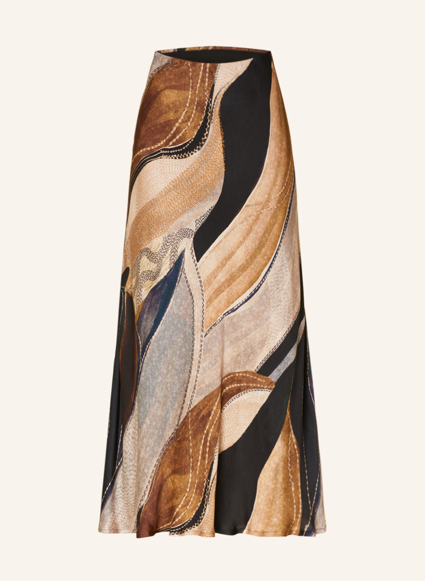 summum woman Skirt, Color: BEIGE/ BLACK (Image 1)