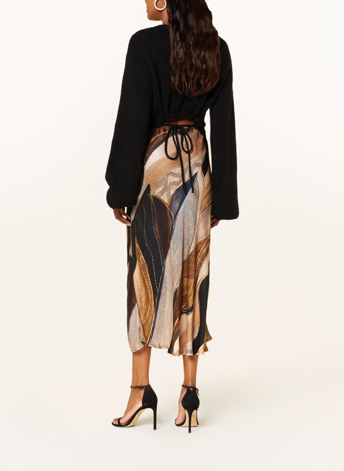 summum woman Skirt, Color: BEIGE/ BLACK (Image 3)
