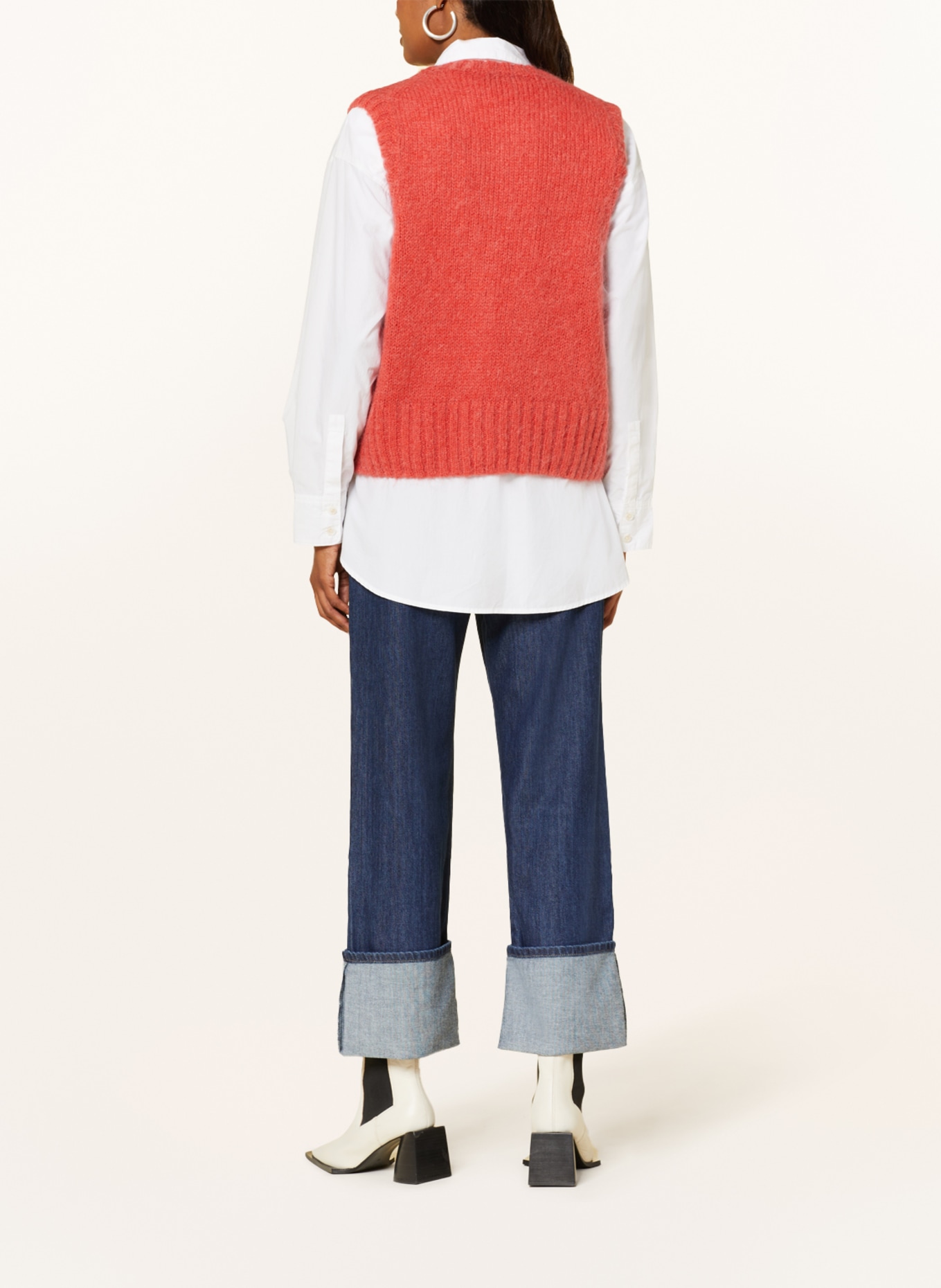 summum woman Sweater vest with mohair, Color: RED (Image 3)