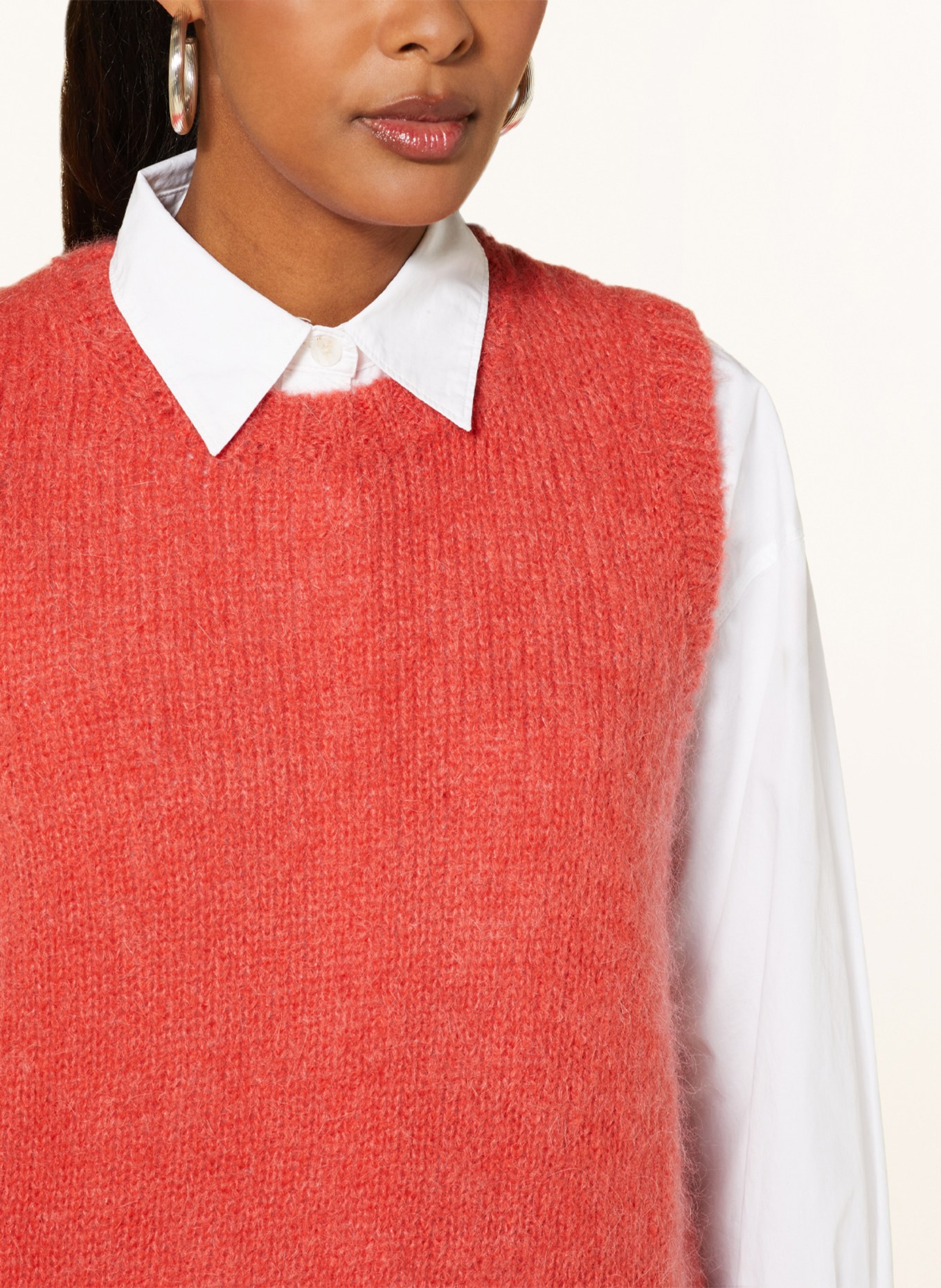 summum woman Sweater vest with mohair, Color: RED (Image 4)