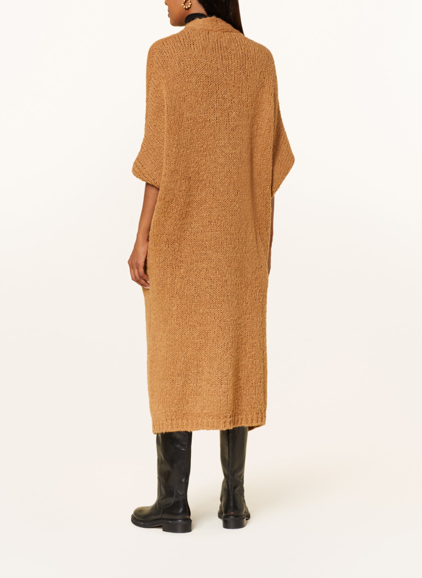 summum woman Knit cardigan, Color: LIGHT BROWN (Image 3)