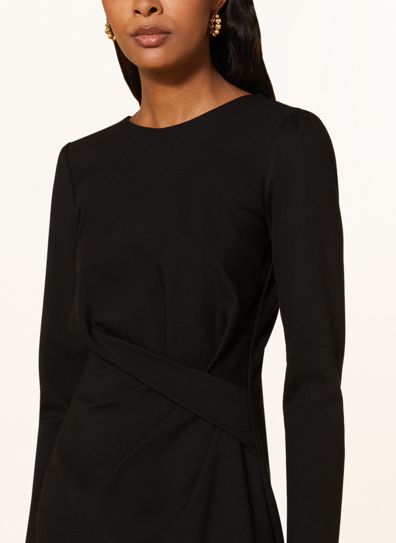 summum woman Sheath dress in jersey, Color: BLACK (Image 4)
