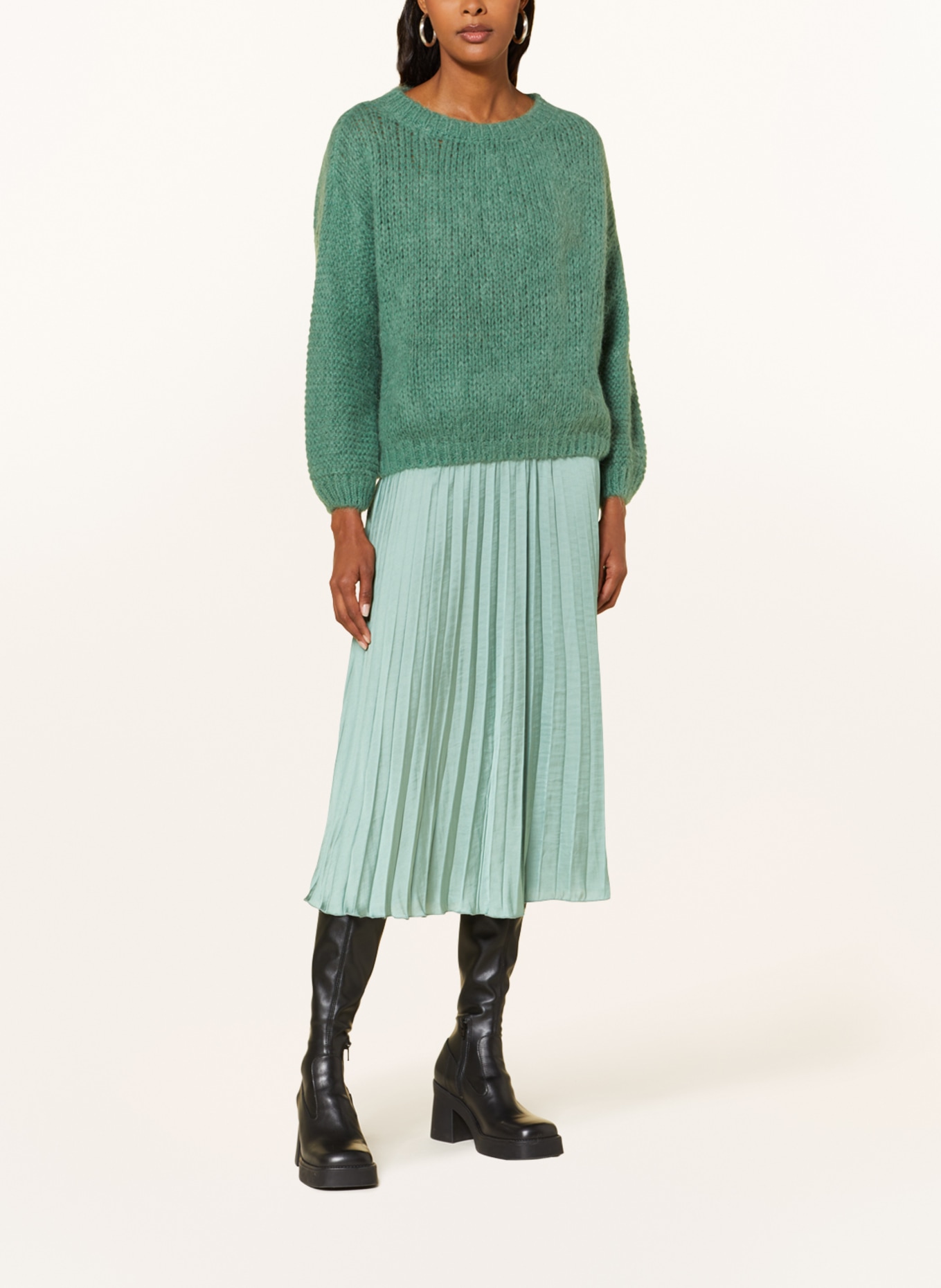 summum woman Sweater with mohair, Color: GREEN (Image 2)
