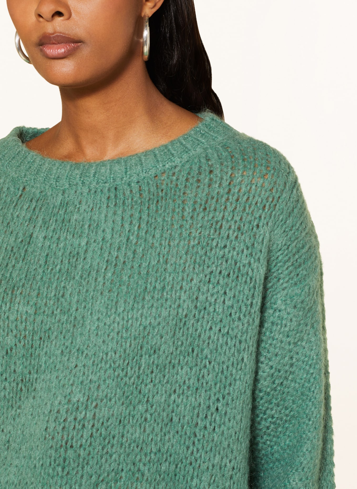summum woman Sweater with mohair, Color: GREEN (Image 4)