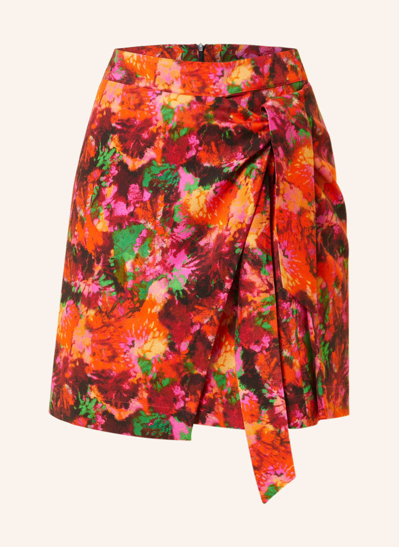 Lala Berlin Skirt SOLEA in wrap look, Color: ORANGE/ GREEN/ BROWN (Image 1)