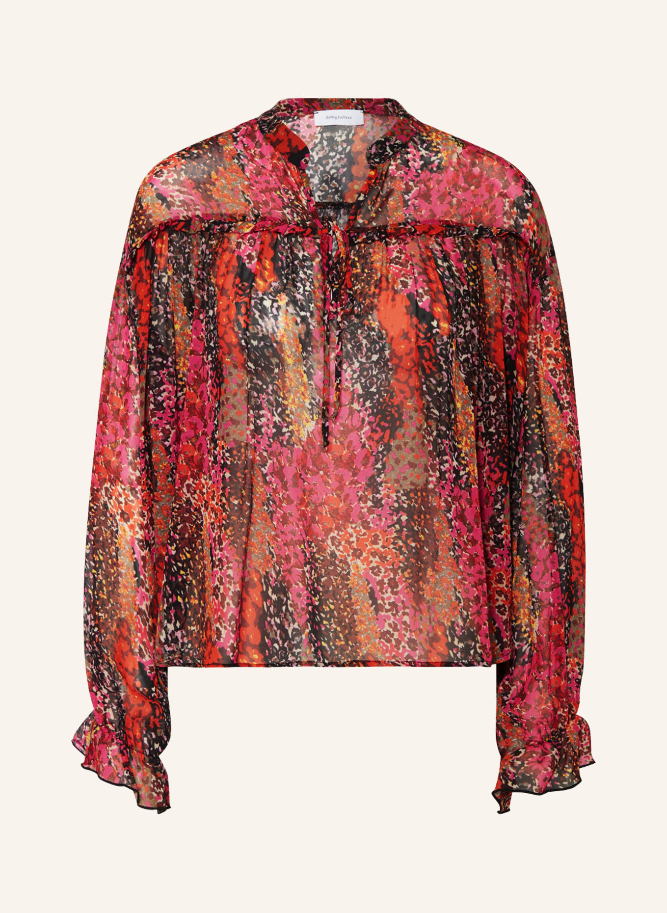 darling harbour Shirt blouse, Color: ORANGE/ PINK/ BLACK (Image 1)