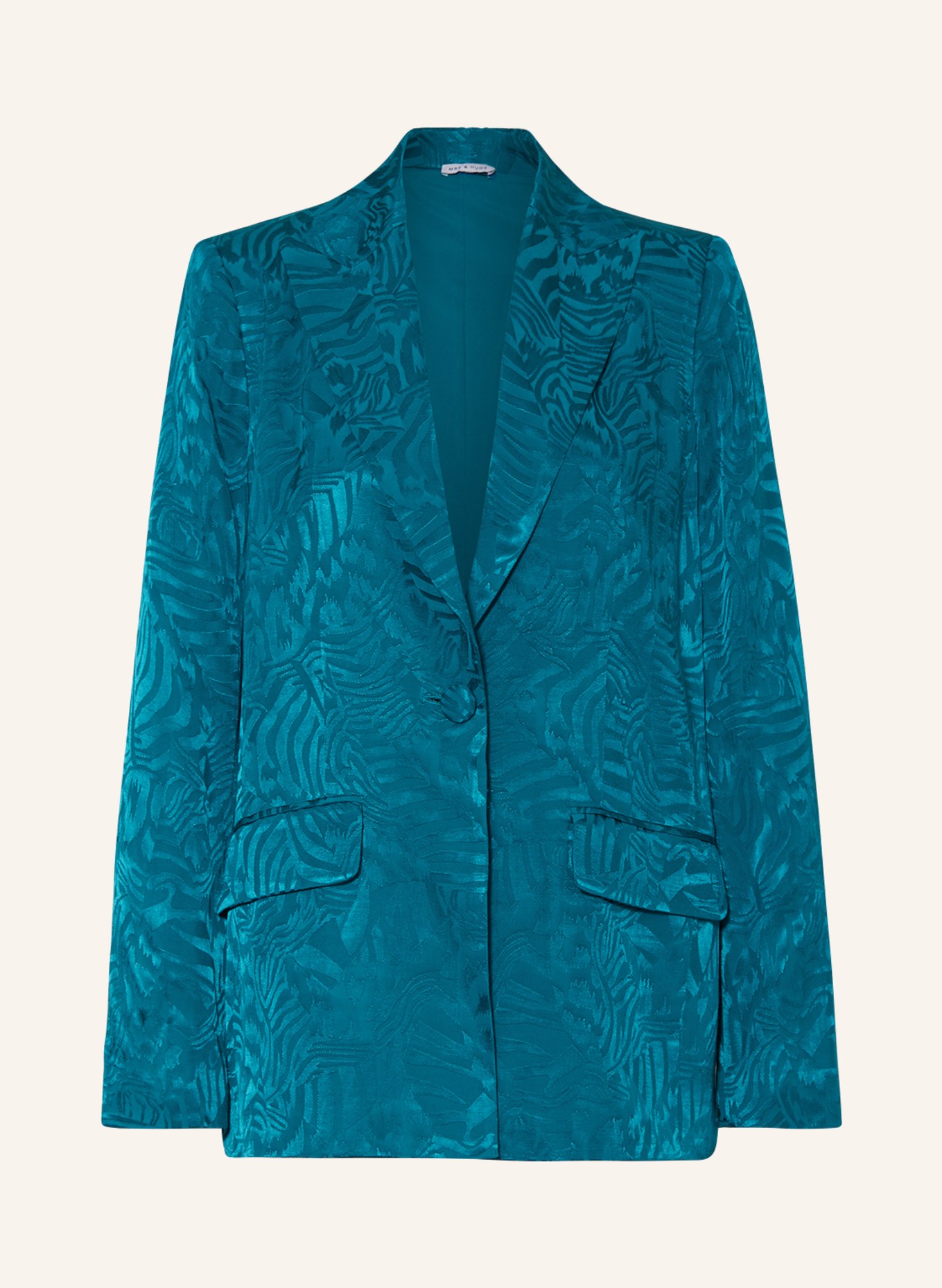 MRS & HUGS Jacquard blazer, Color: TEAL (Image 1)
