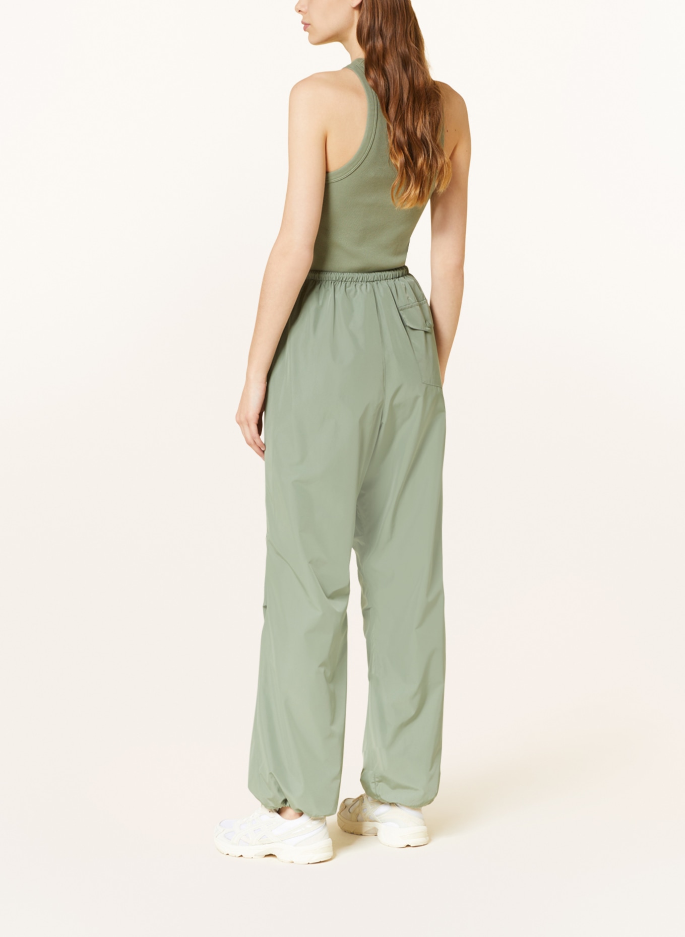 ANINE BING Trousers REID in jogger style, Color: GREEN (Image 3)