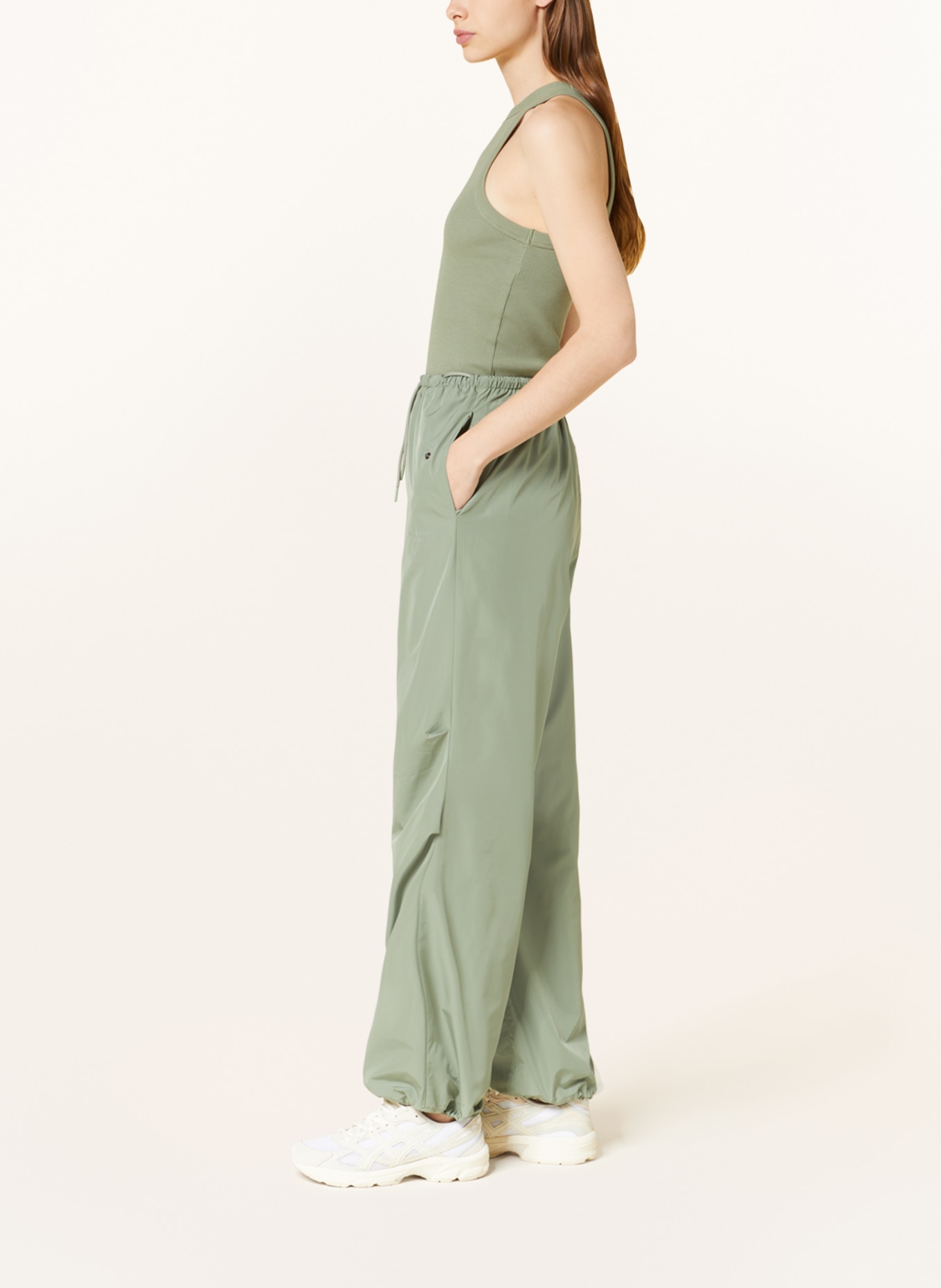 ANINE BING Trousers REID in jogger style, Color: GREEN (Image 4)