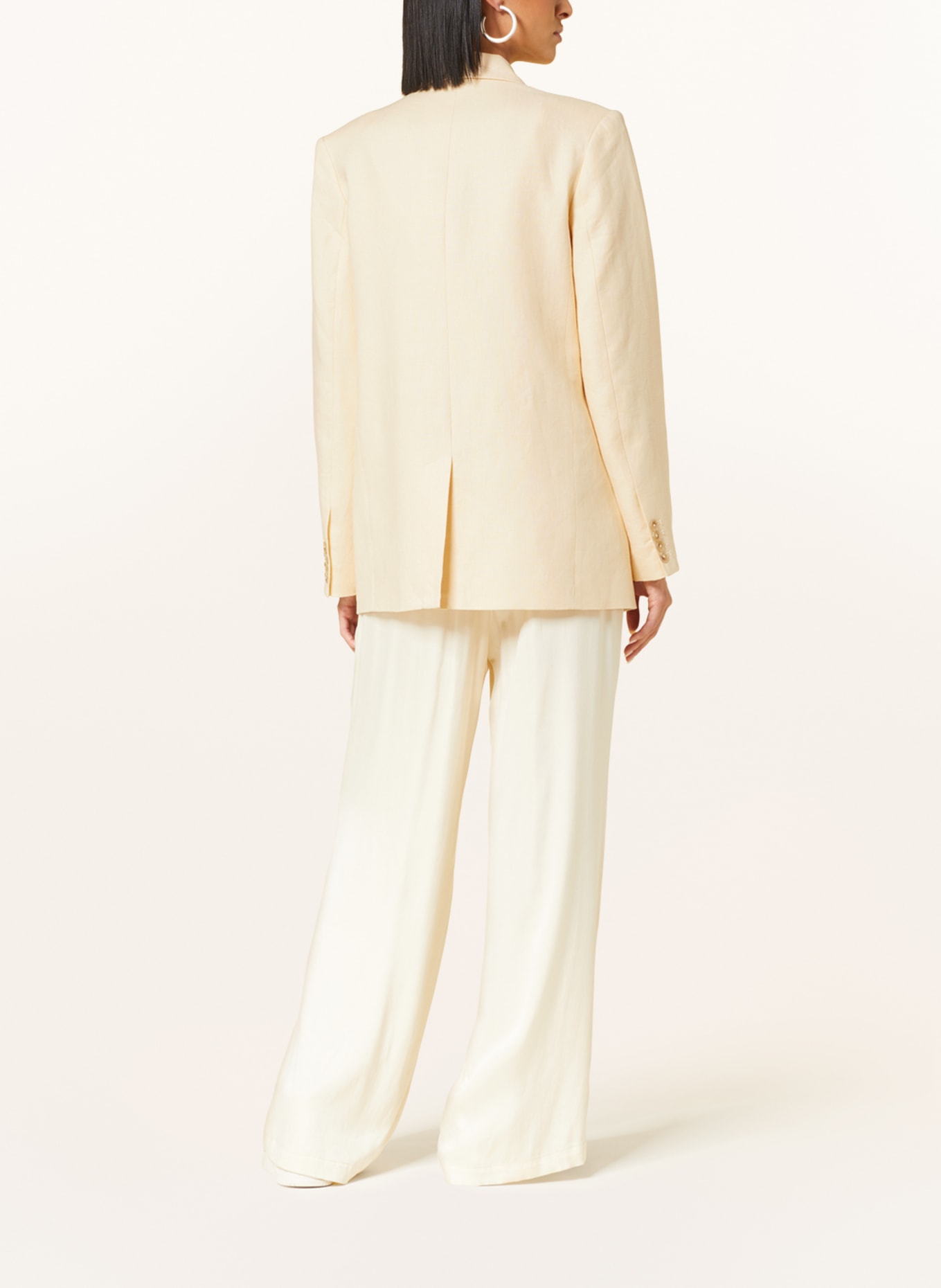 ANINE BING Linen blazer KAIA, Color: LIGHT YELLOW (Image 3)