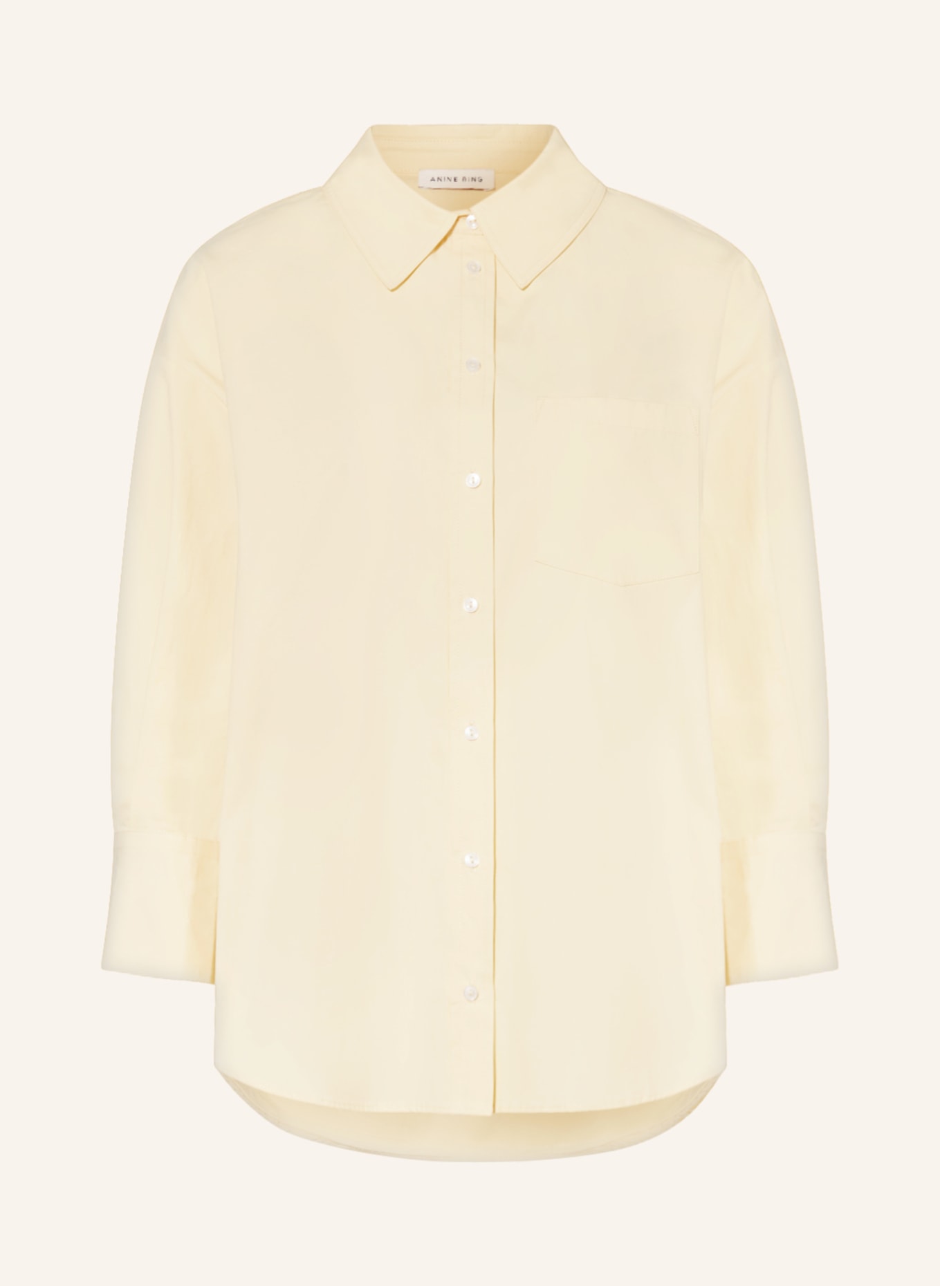 ANINE BING Shirt blouse MIKA, Color: LIGHT YELLOW (Image 1)