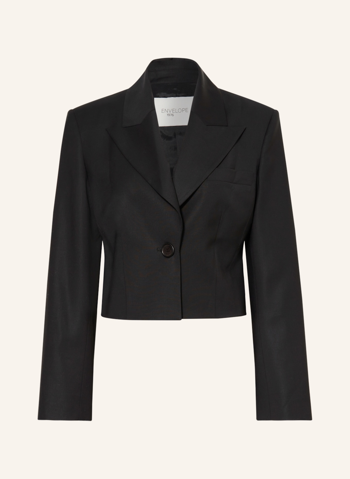 ENVELOPE 1976 Cropped blazer JAGGER, Color: BLACK (Image 1)