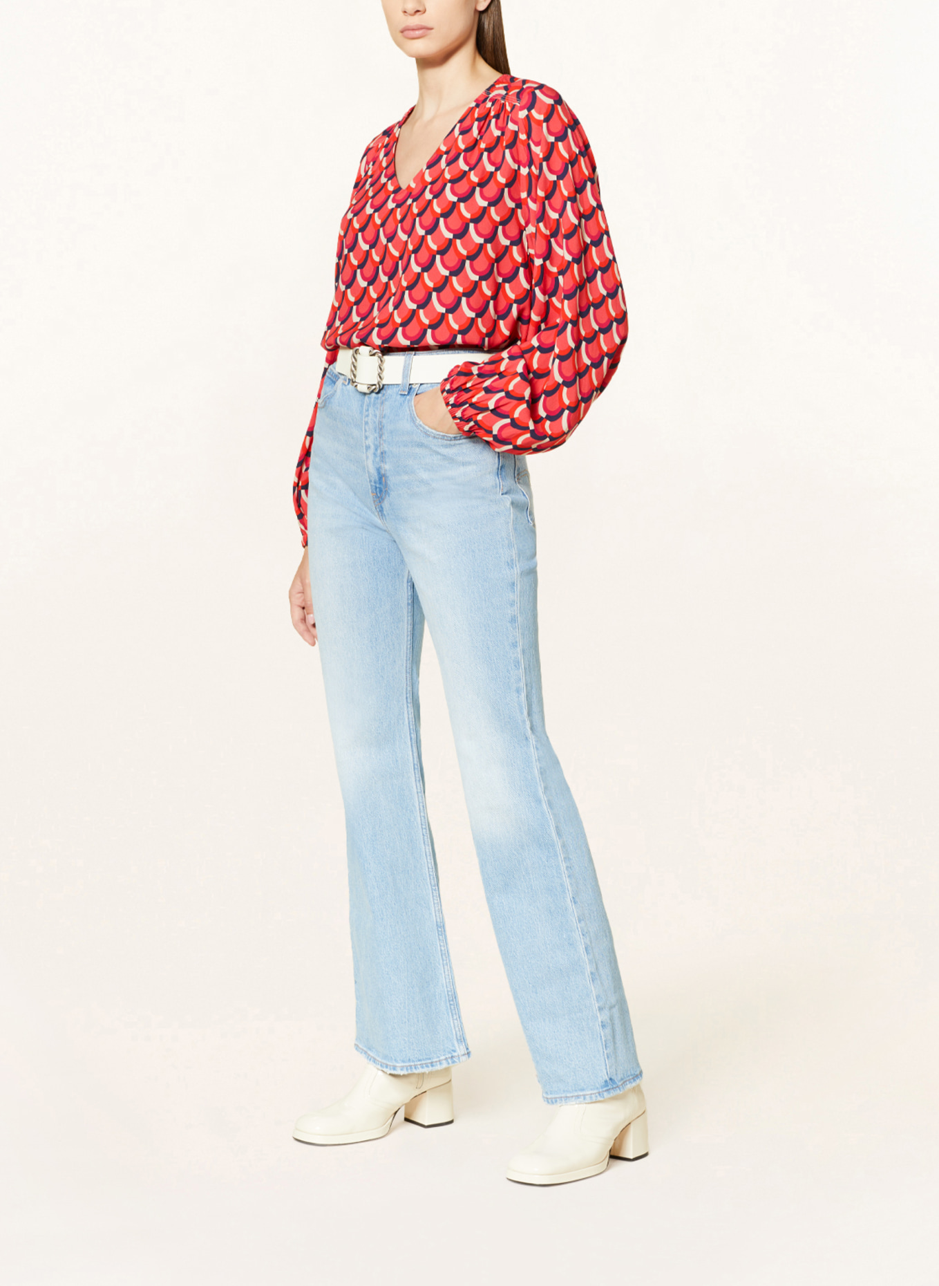 Smith & Soul Shirt blouse, Color: RED/ DARK BLUE (Image 2)