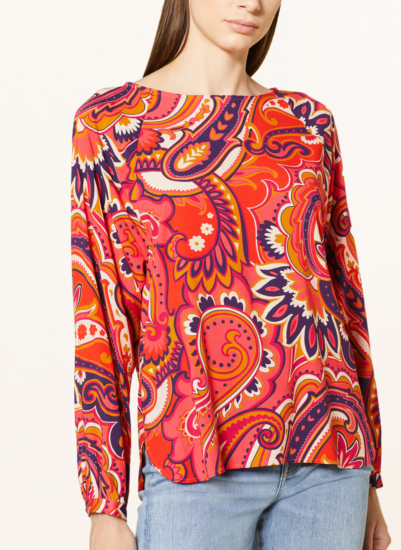 Smith & Soul Blusenshirt, Farbe: ORANGE/ PINK/ DUNKELBLAU (Bild 4)