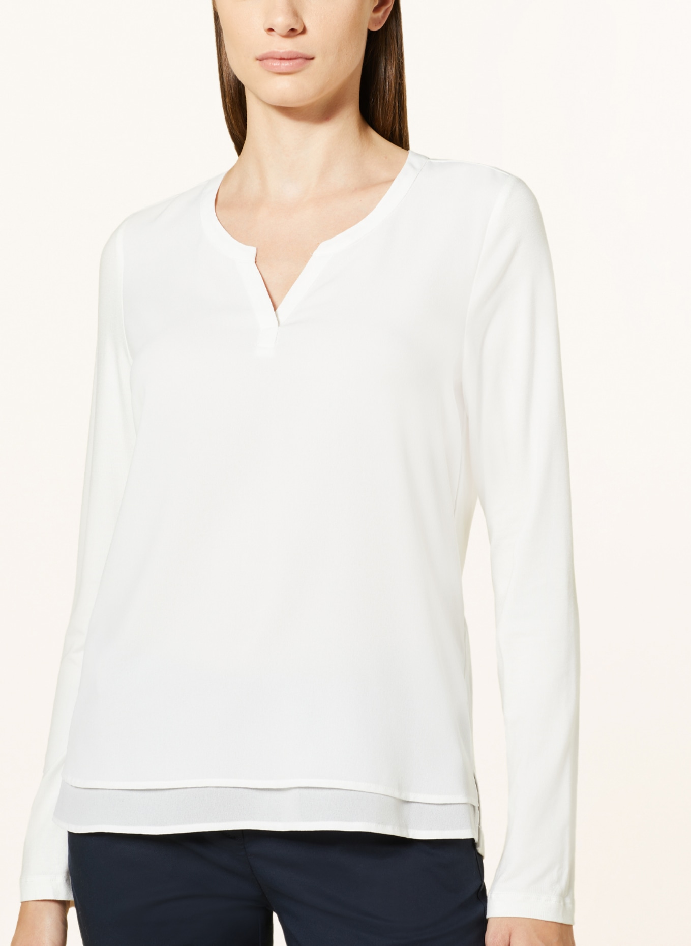 Smith & Soul Shirt blouse in mixed materials, Color: WHITE (Image 4)