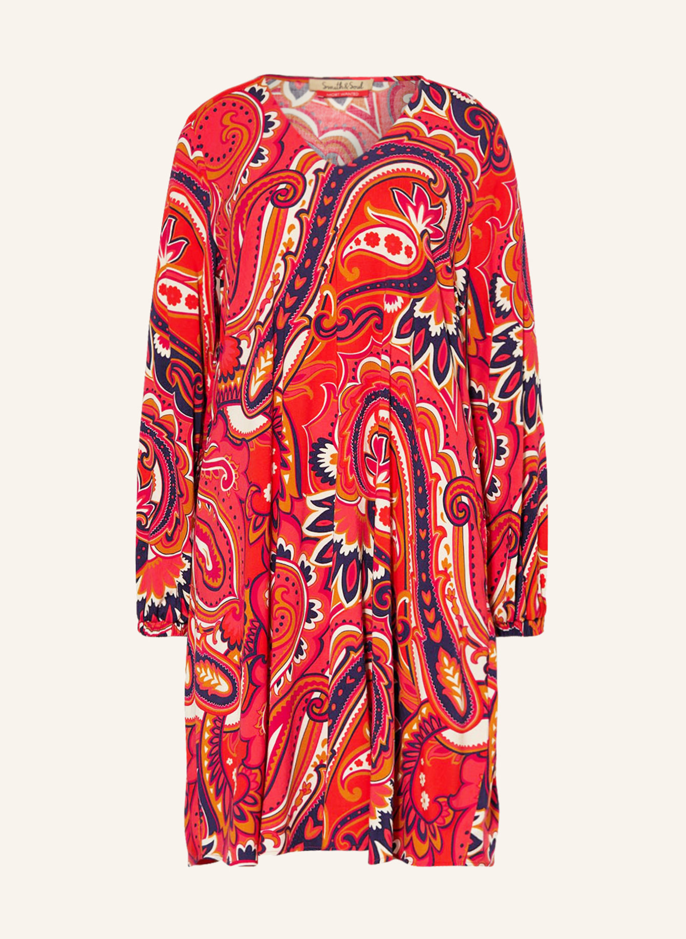 Smith & Soul Dress, Color: ORANGE/ DARK PURPLE/ PINK (Image 1)