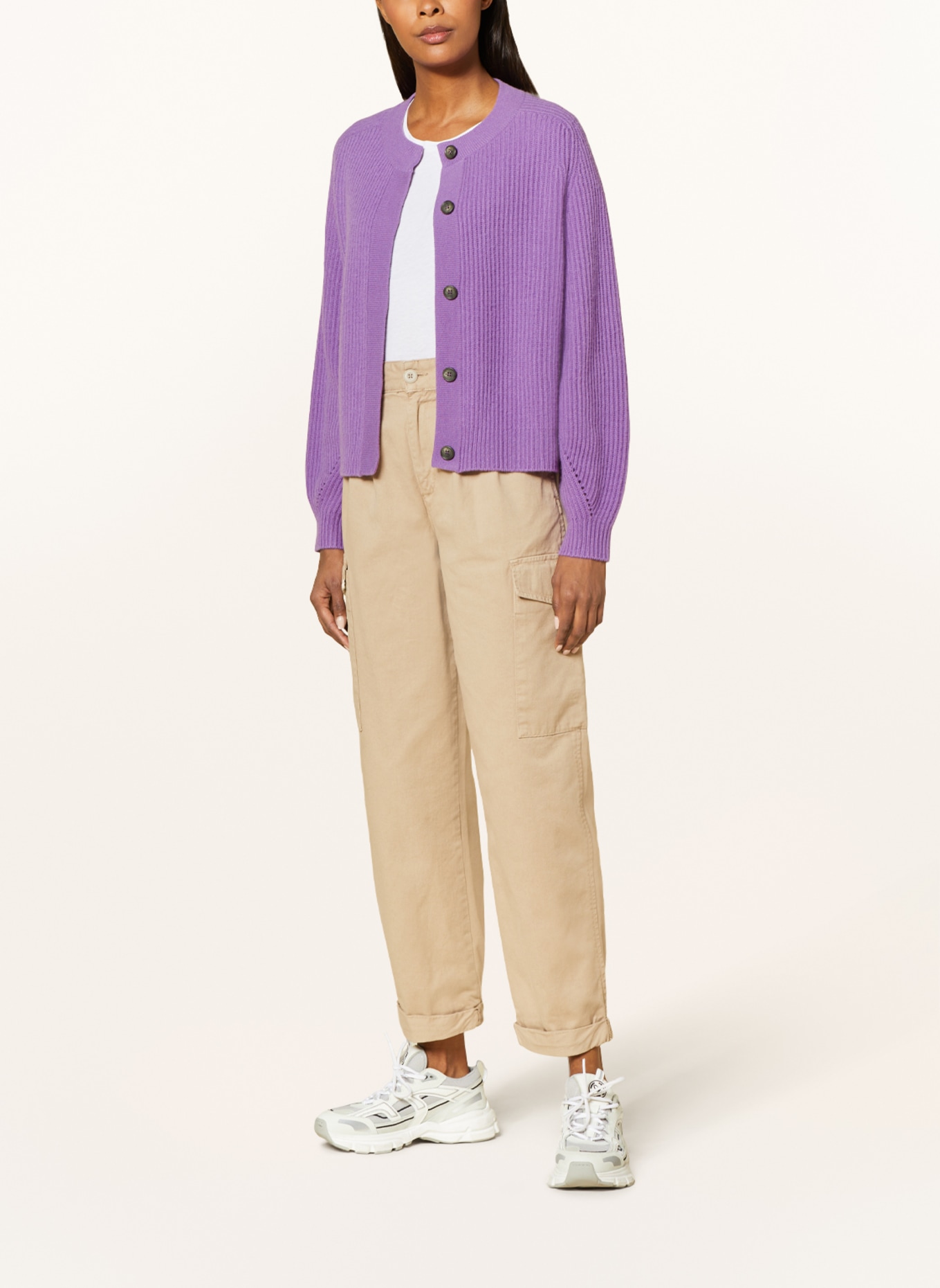 REPEAT Cashmere cardigan, Color: PURPLE (Image 2)