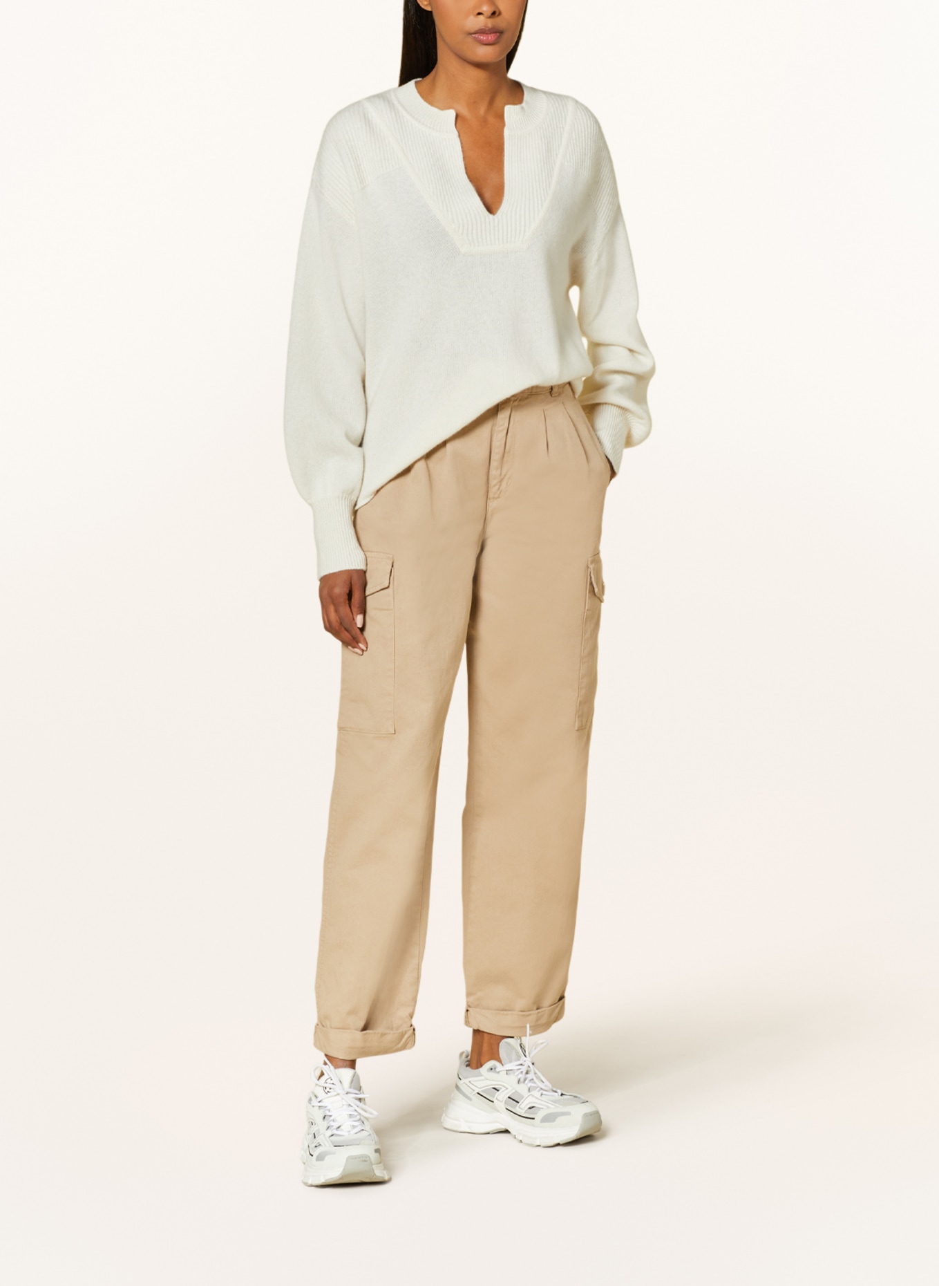 REPEAT Cashmere-Pullover, Farbe: ECRU (Bild 2)