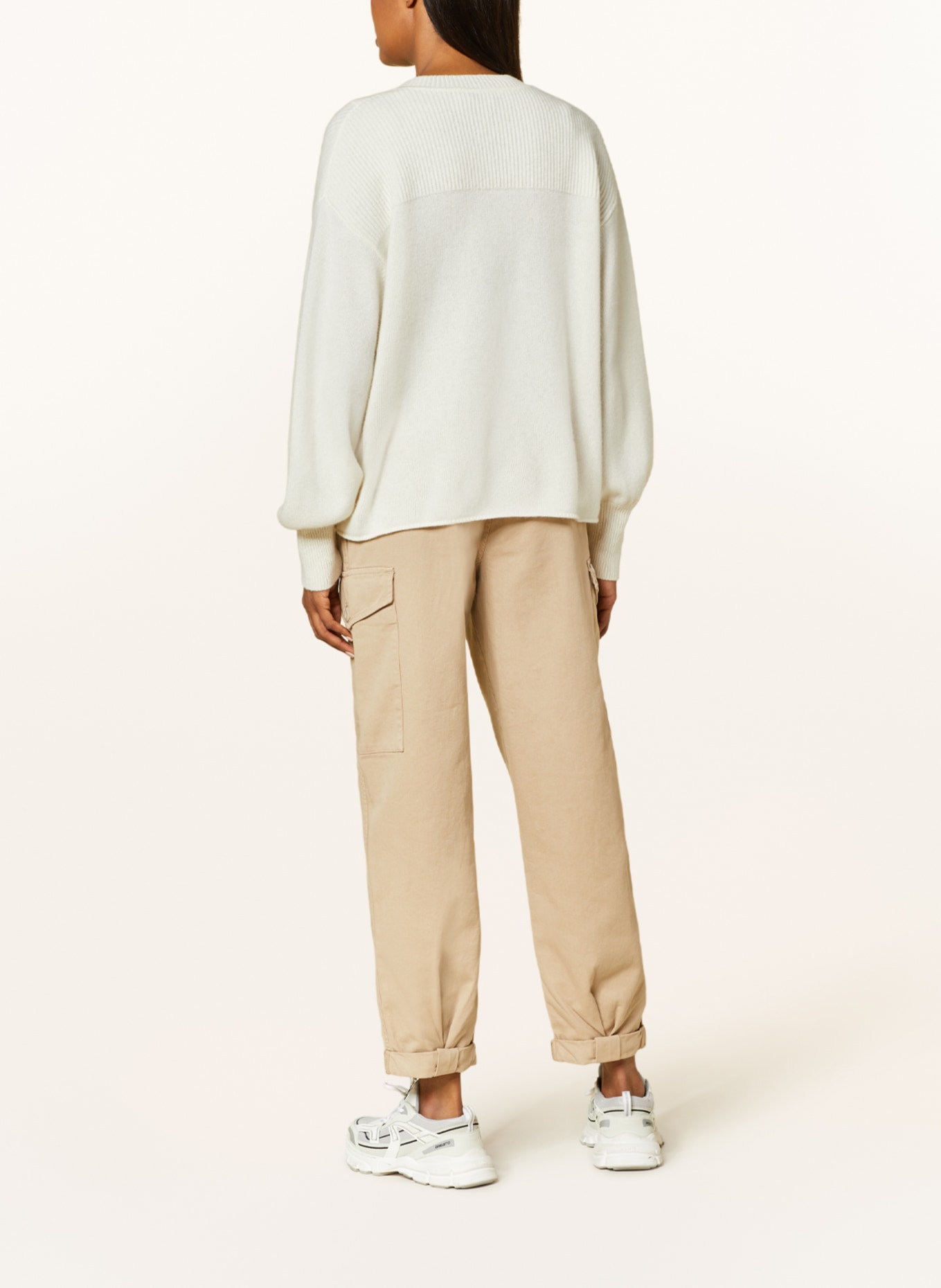 REPEAT Cashmere-Pullover, Farbe: ECRU (Bild 3)