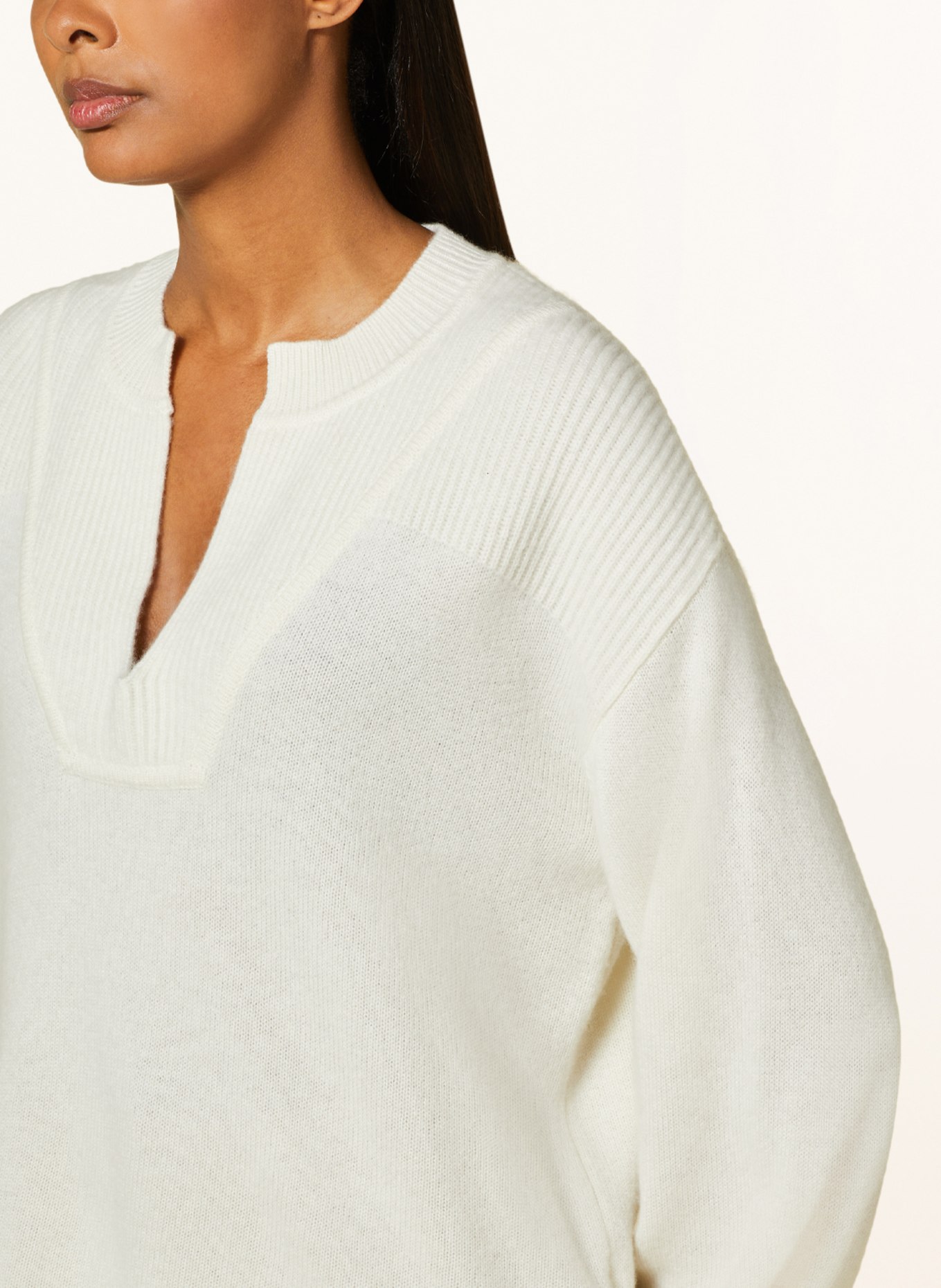 REPEAT Cashmere-Pullover, Farbe: ECRU (Bild 4)