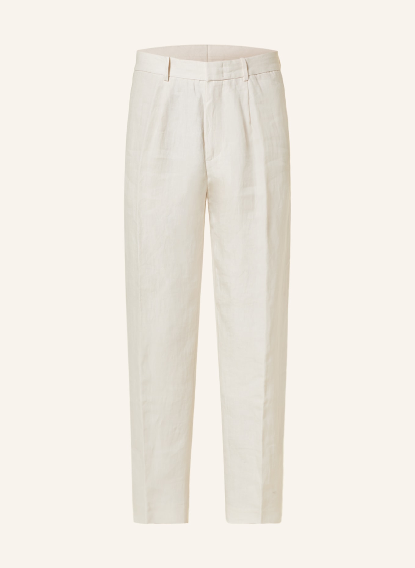 COS Linen trousers slim fit, Color: 001 BEIGE DUSTY LIGHT (Image 1)