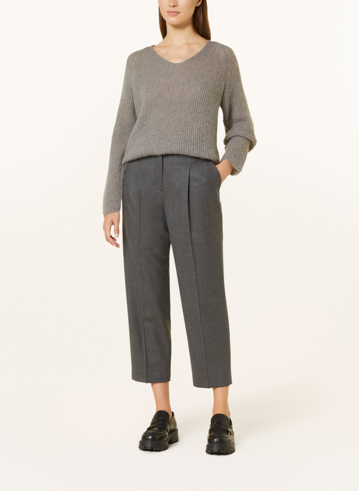 MaxMara LEISURE Sweater WASER with mohair, Color: LIGHT GRAY (Image 2)